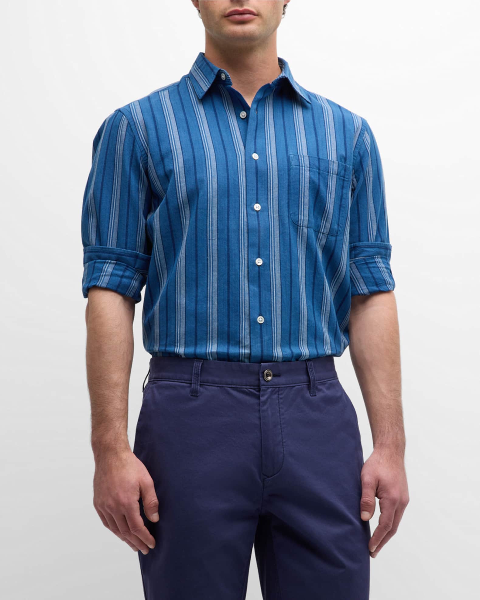 Men's Striped Sport Shirt 1