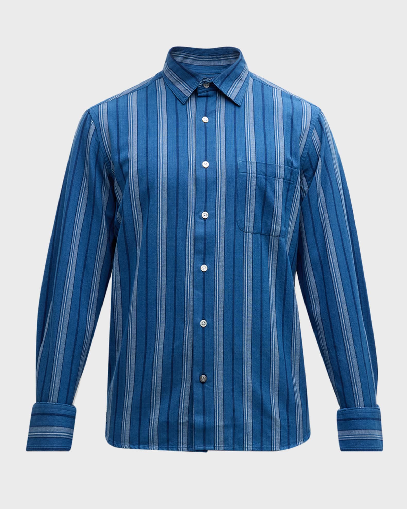 Men's Striped Sport Shirt 0