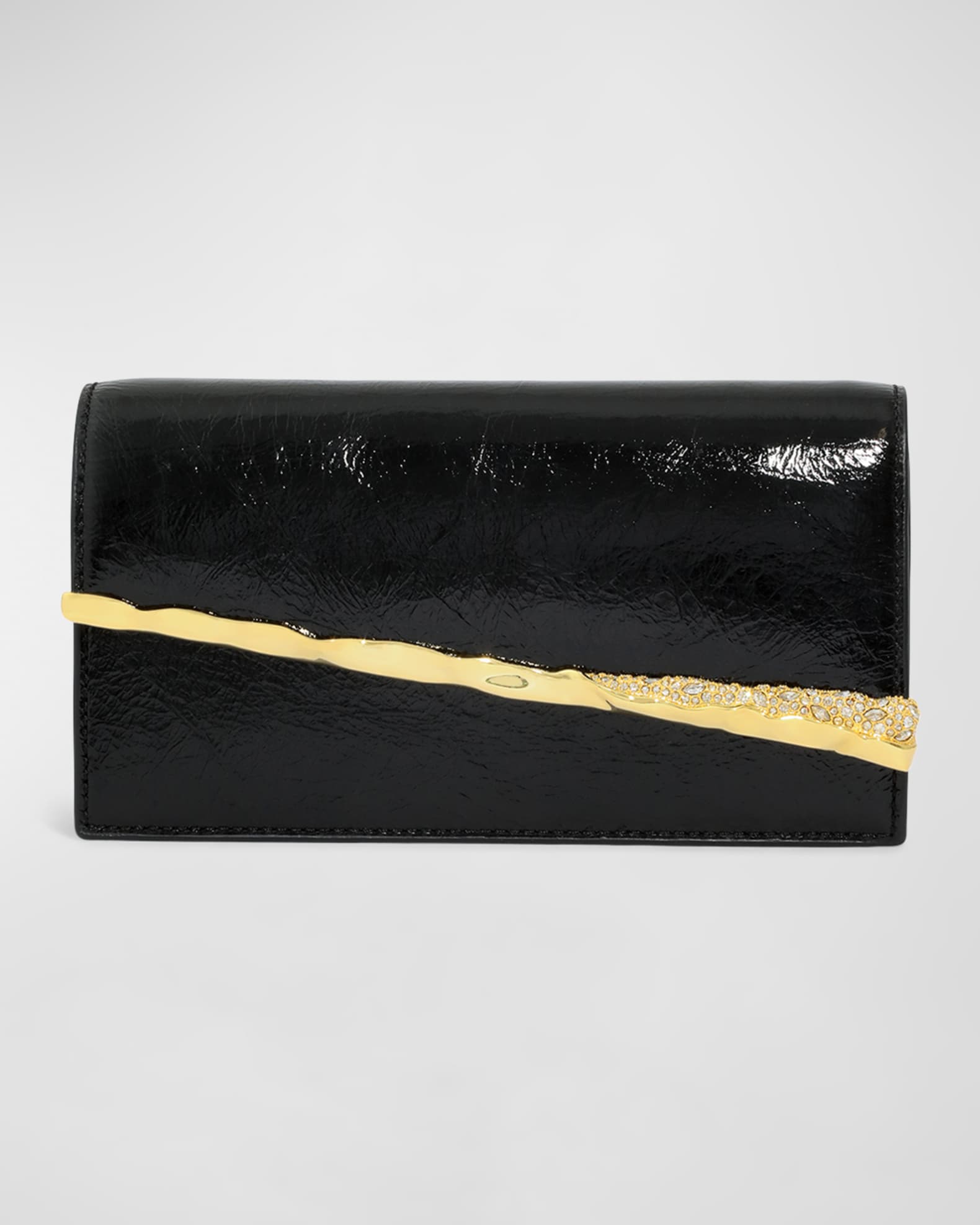 Angular Convertible Patent Crossbody Bag 0