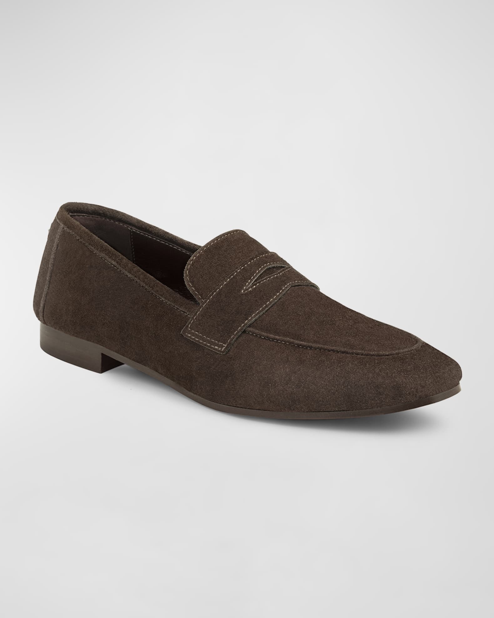Flaneur Suede Penny Loafers 1