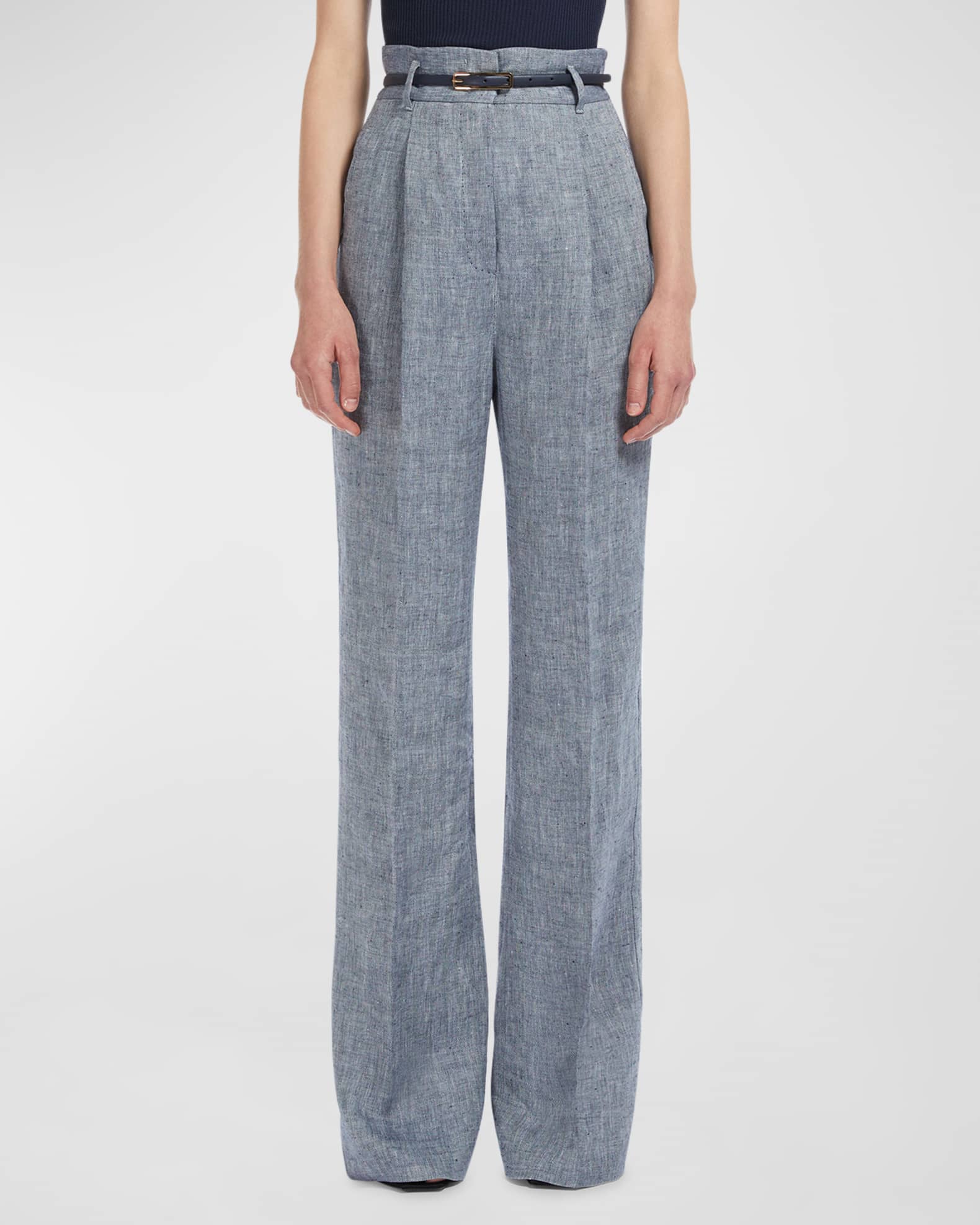 Bootcut linen pants discount