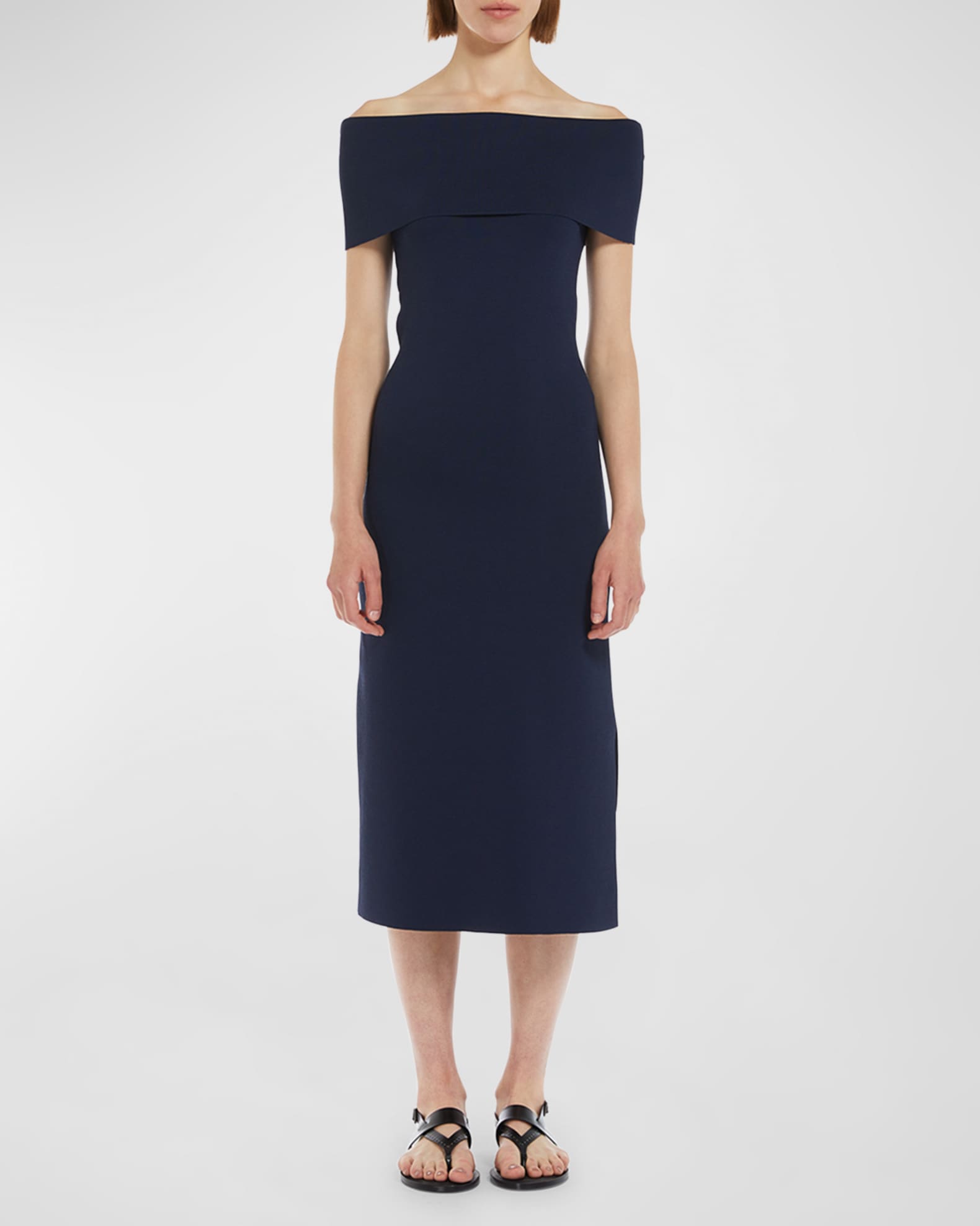 Aulla Off-Shoulder Knit Midi Dress 0