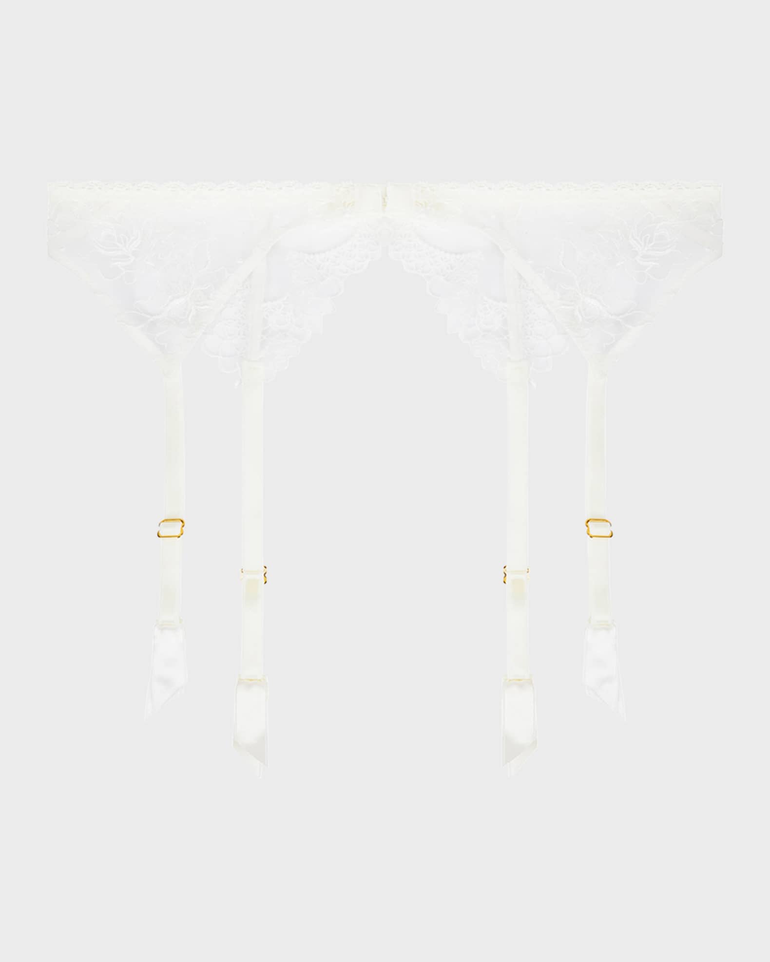 Princesse Iris Scalloped Lace Suspender Belt 0