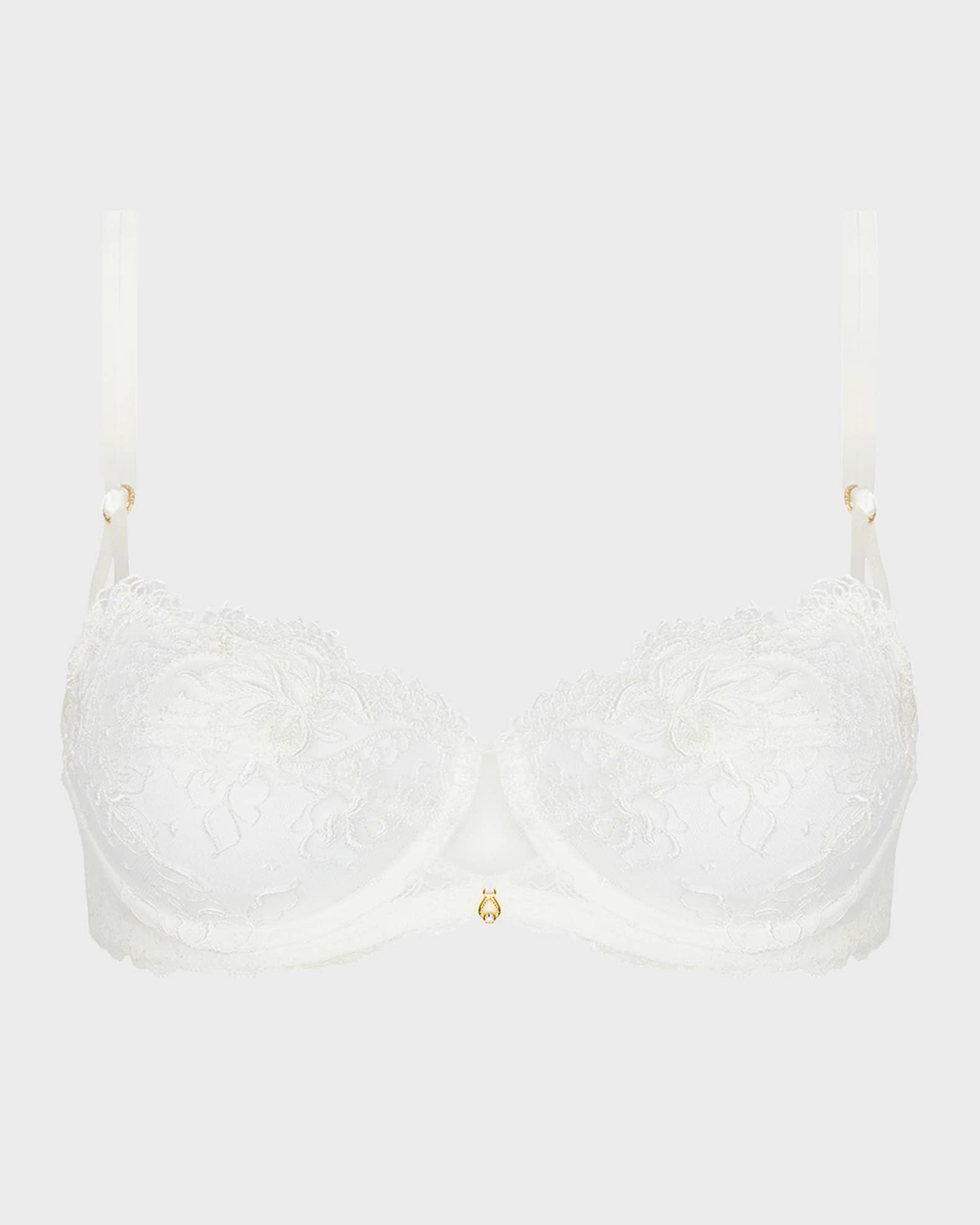 Princesse Iris Floral-Embroidered Demi Bra 0