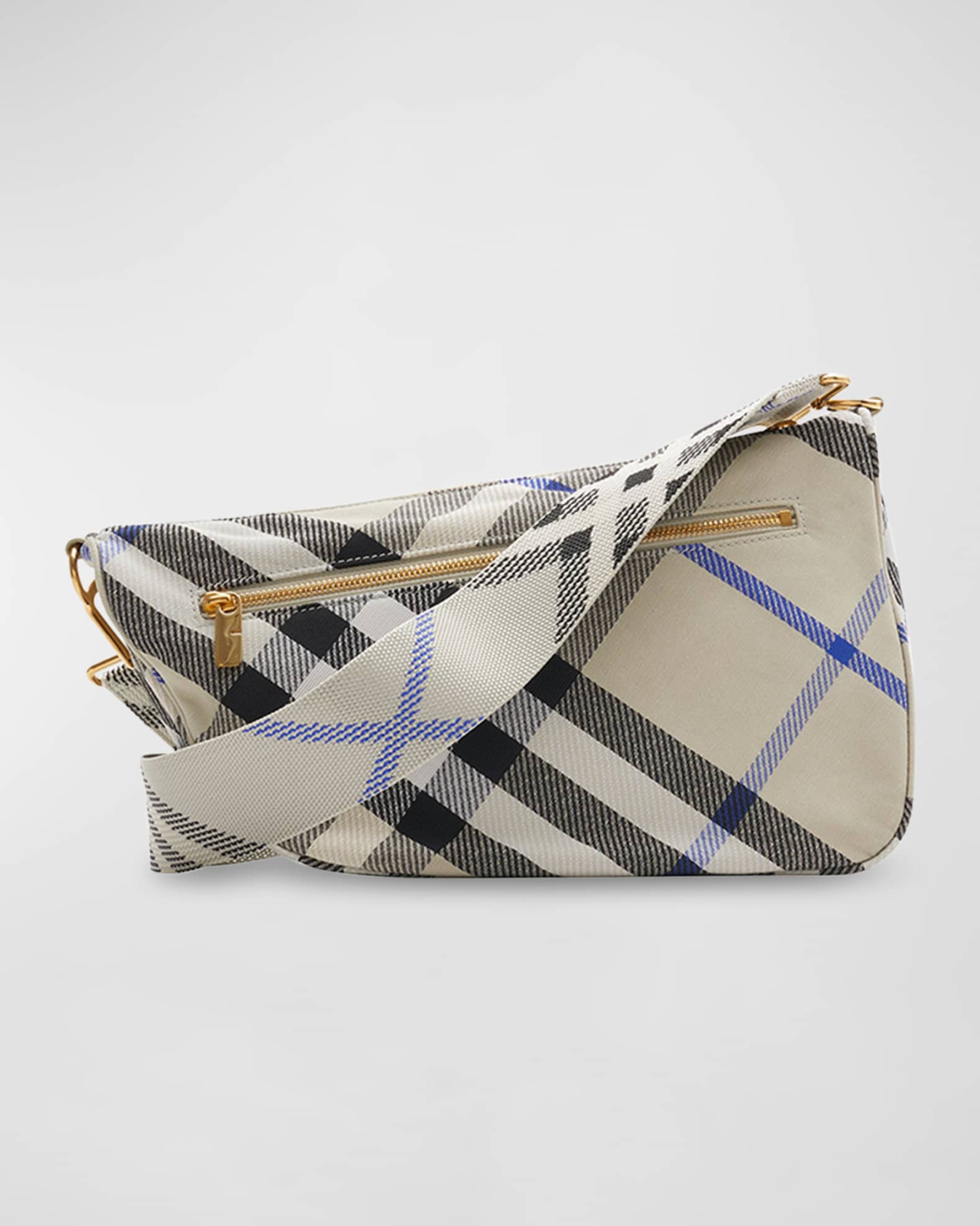 Burberry Shield Check Crossbody Bag Neiman Marcus