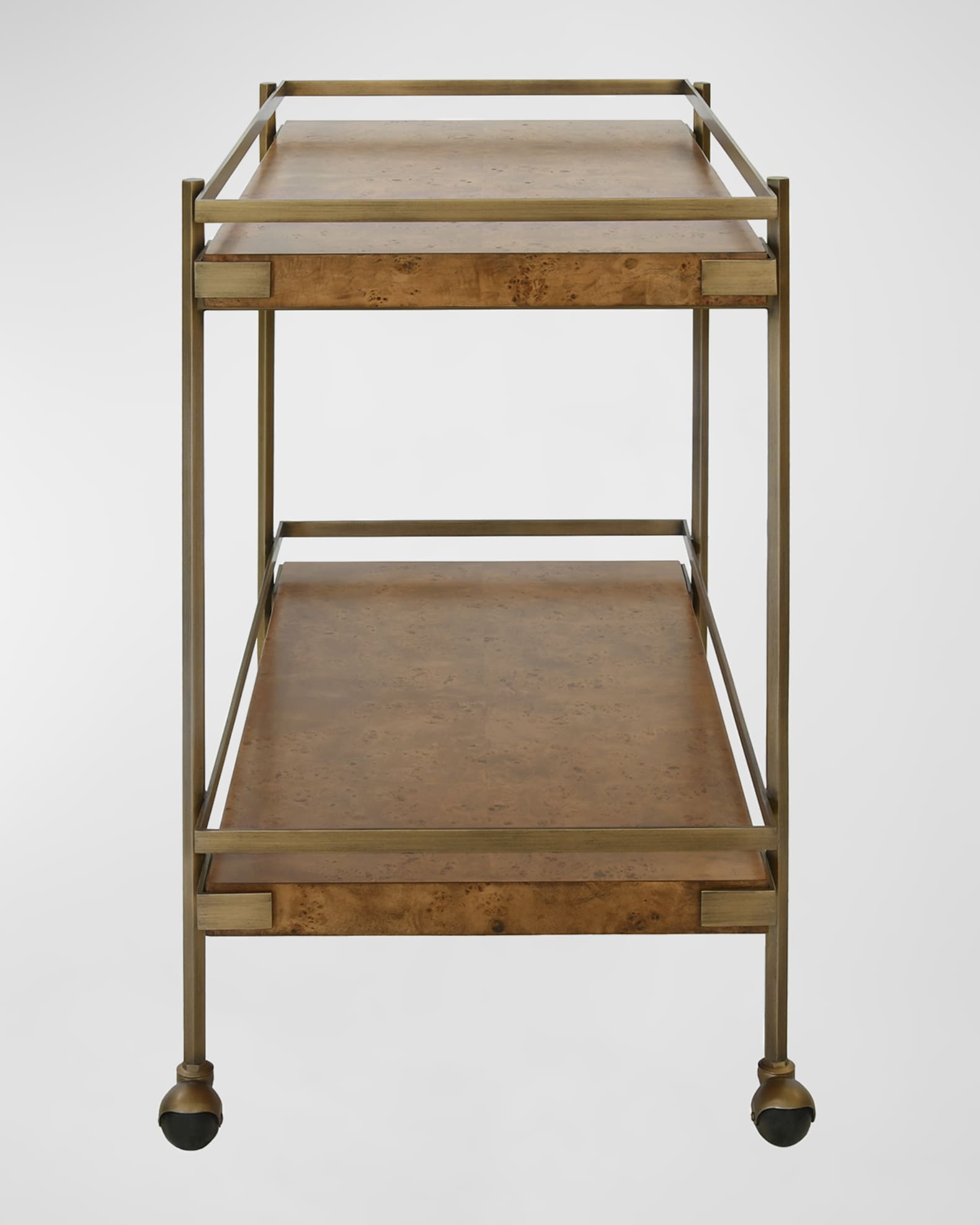 Worlds Away Cash Burl Wood Bar Cart | Neiman Marcus