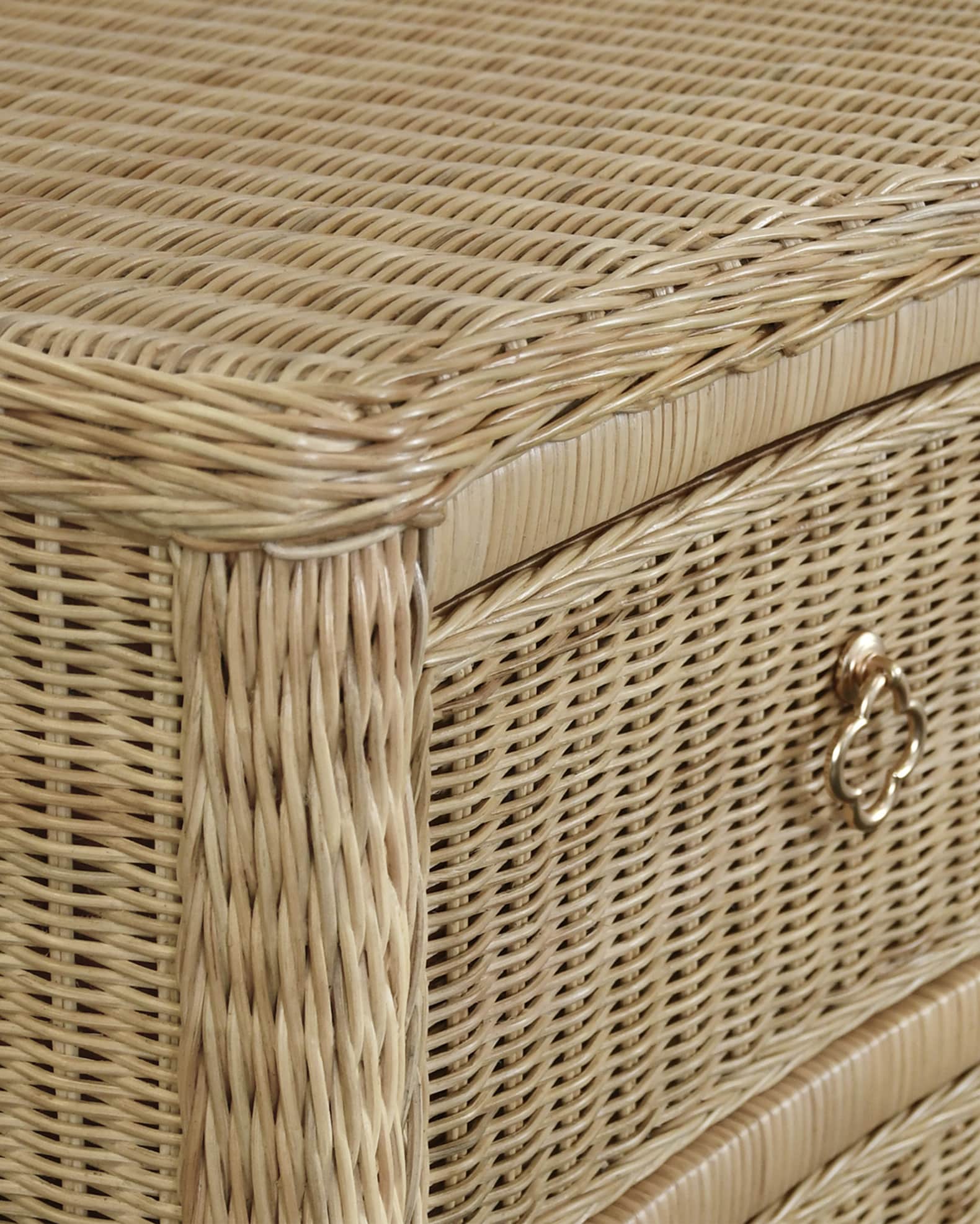 Worlds Away Celine Rattan 4-Drawer Chest | Neiman Marcus