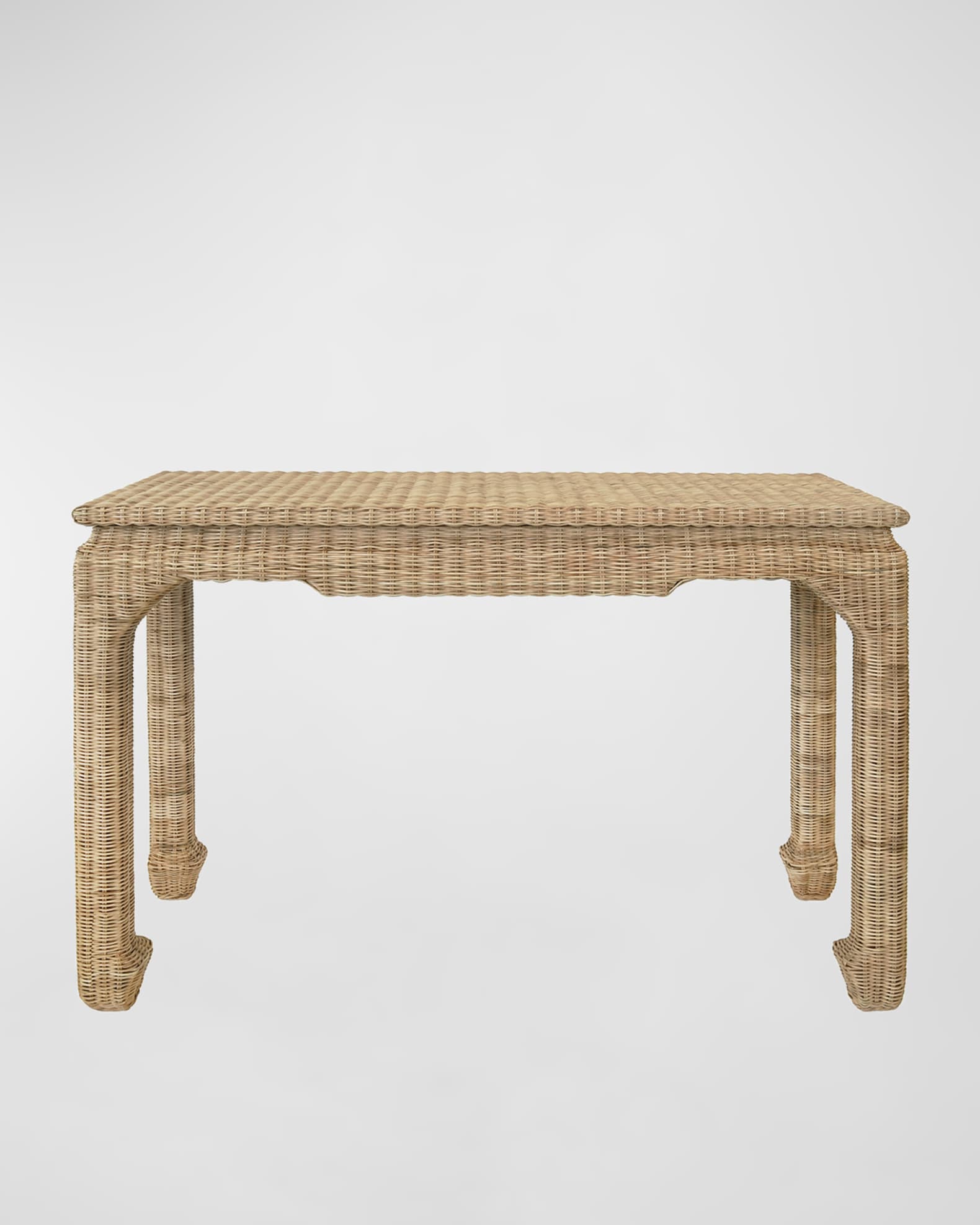 Worlds Away Fabian Rattan Console Table | Neiman Marcus