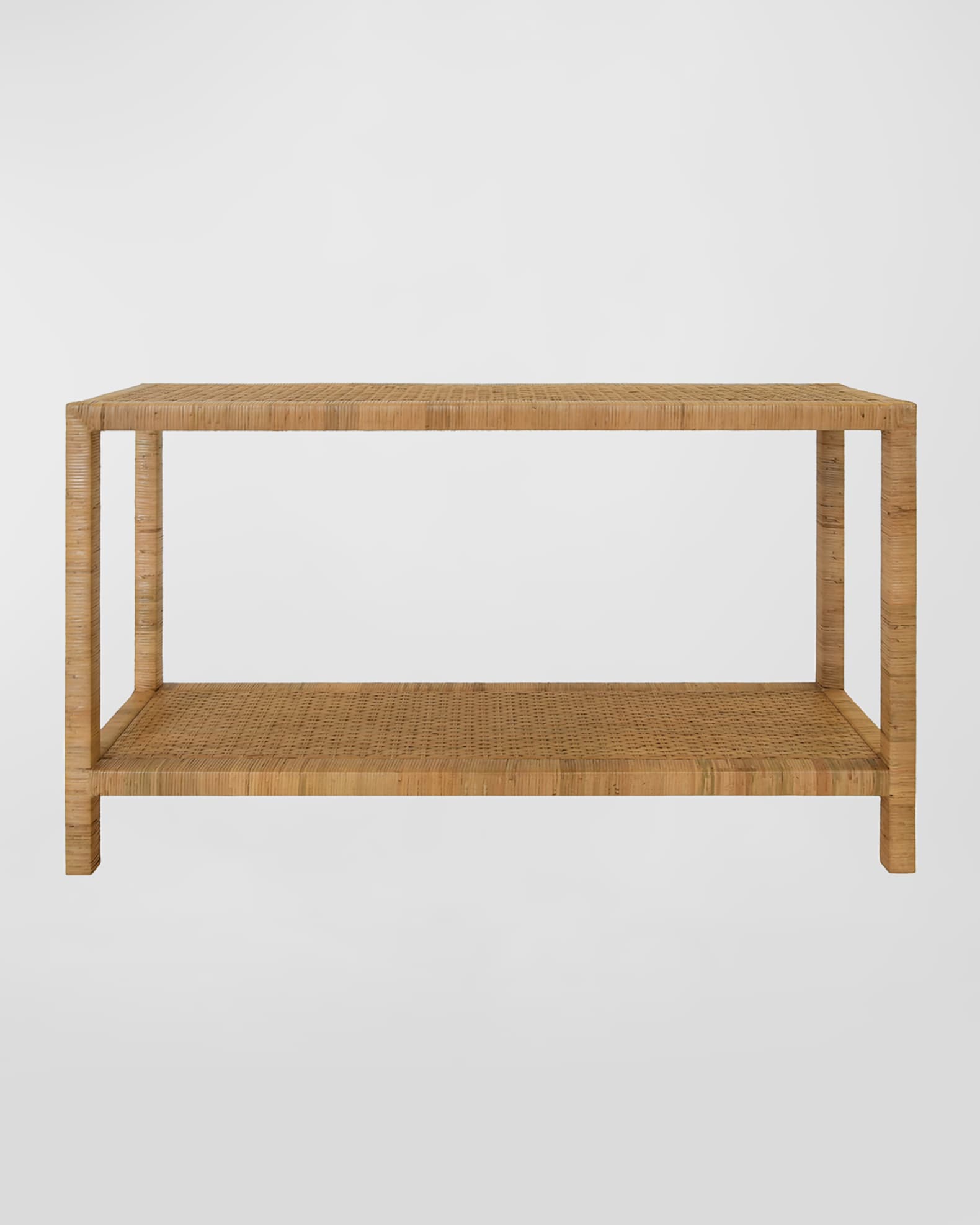 Worlds Away Newton Rattan Console Table | Neiman Marcus