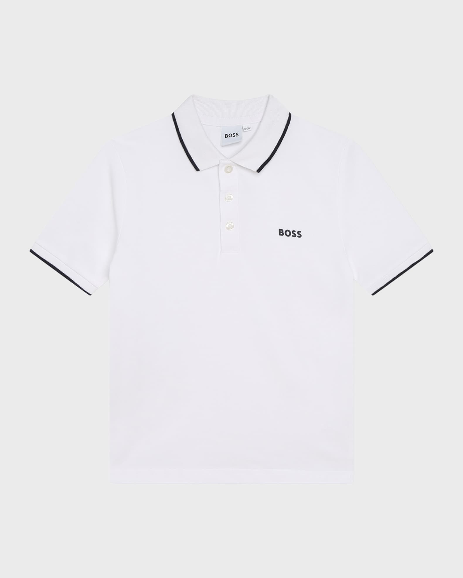 Boy's Logo Cotton Knit Short-Sleeve Polo Shirt, Size 4-16 0 - back to school clothing