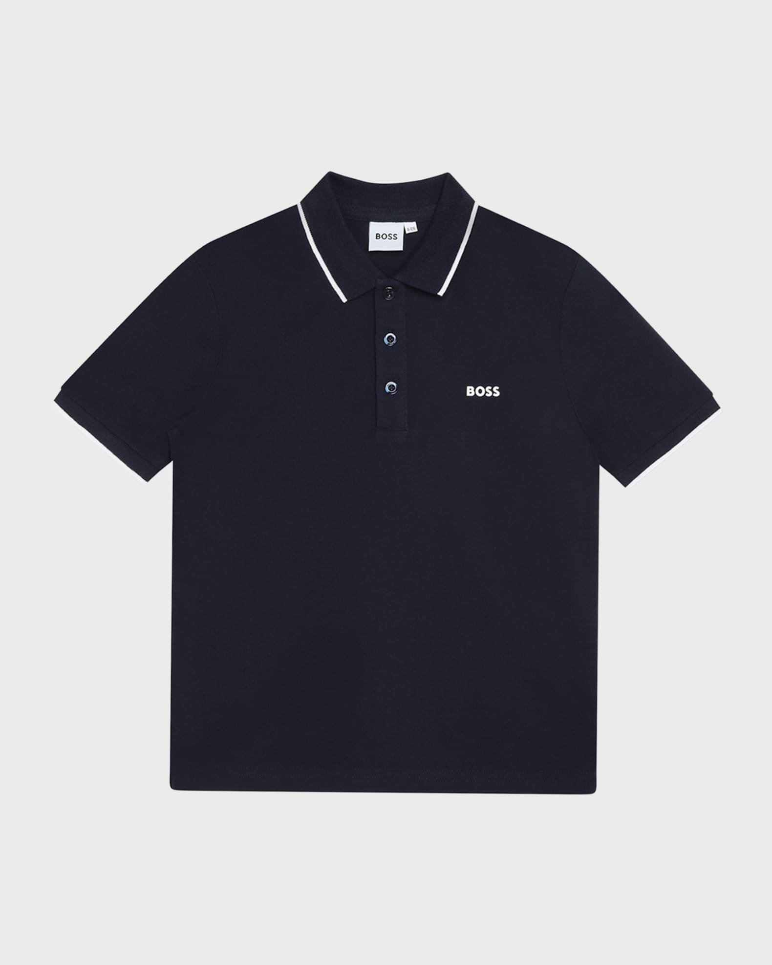 Boy's Logo Cotton Knit Short-Sleeve Polo Shirt, Size 4-16 0