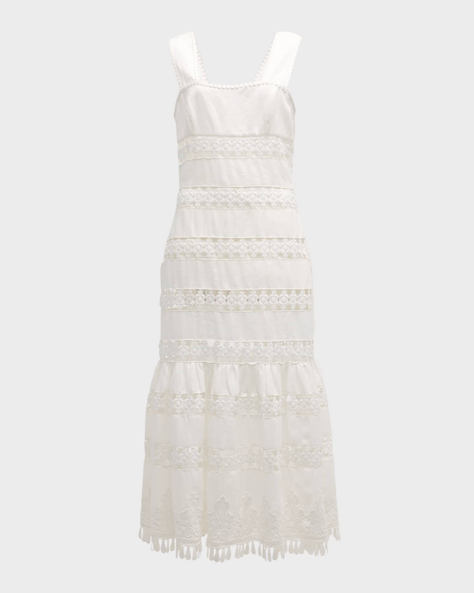 Zimmermann Pop Trimmed Midi Dress