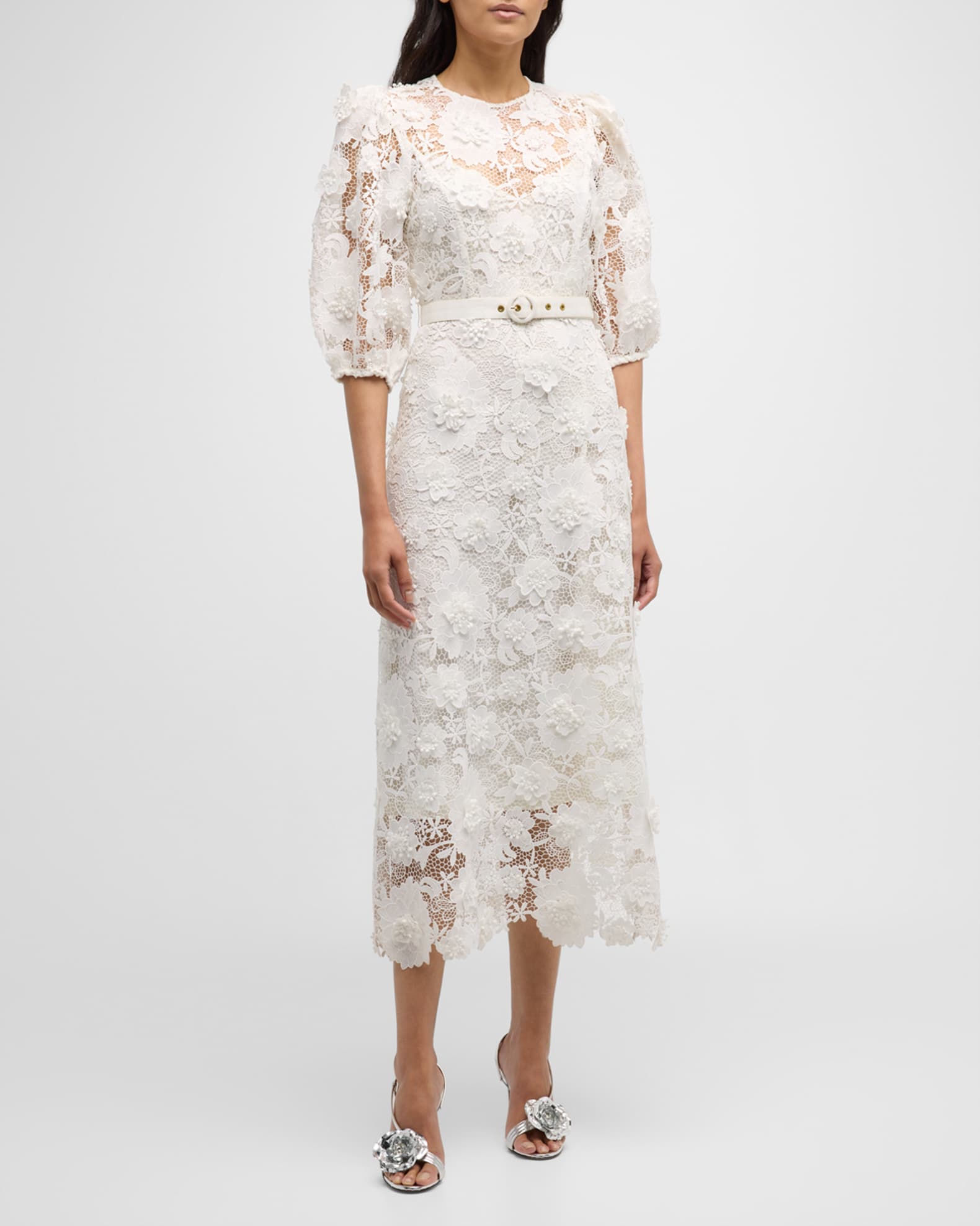 Zimmermann Halliday Lace Flower Dress Neiman Marcus