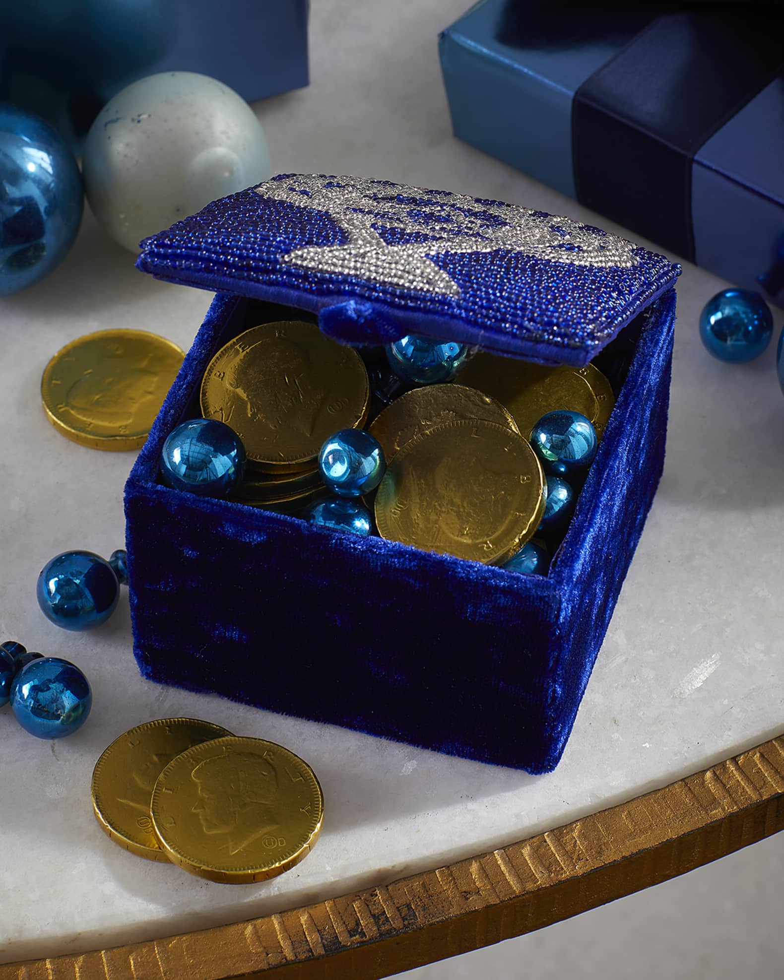 Hanukkah beaded earrings