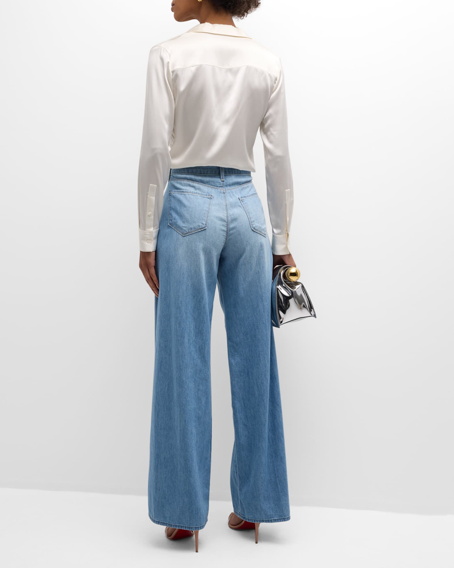 Alicent Wide-Leg Jean - Pale Khaki