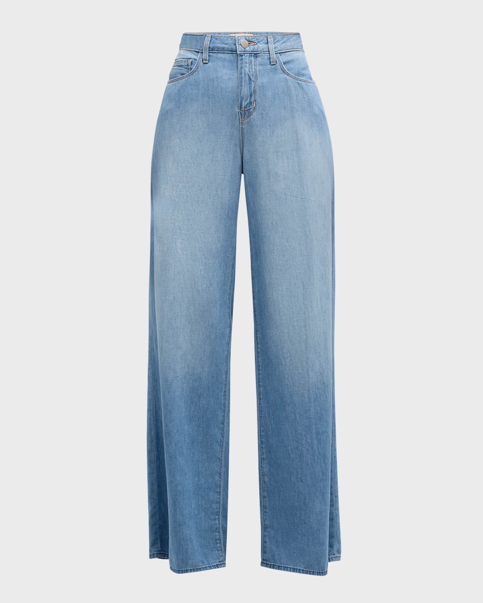 L'Agence Alicent High-Rise Sneaker Wide-Leg Jeans