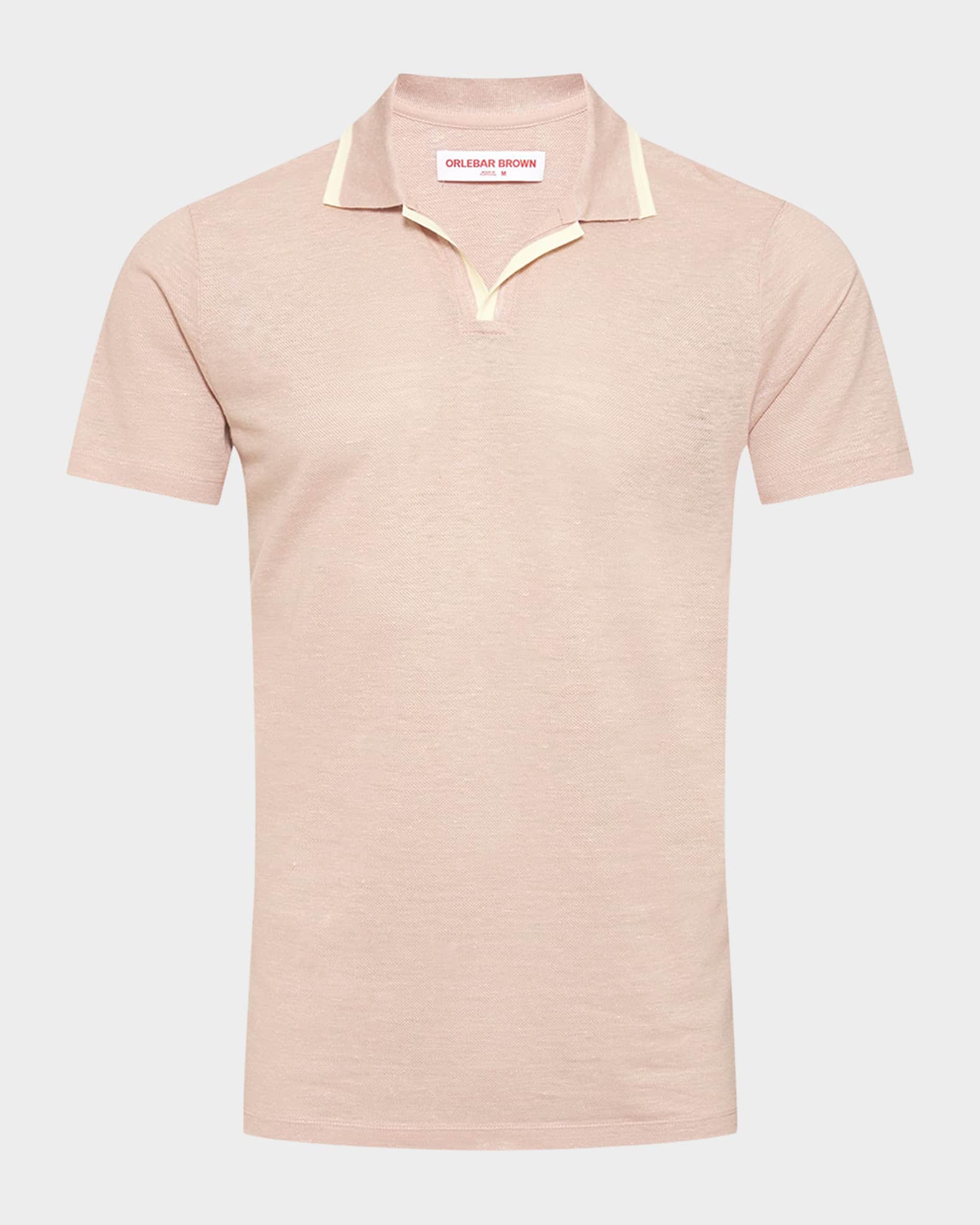 Orlebar Brown Men's Felix Linen Pique Polo Shirt | Neiman Marcus