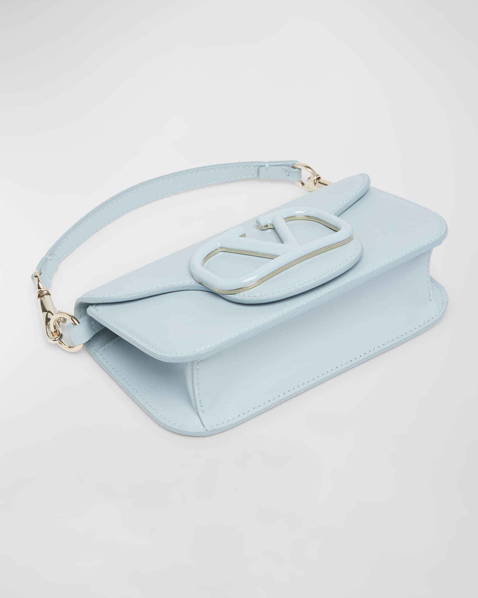 Valentino Garavani VLOGO Small Flap Leather Shoulder Bag Neiman Marcus
