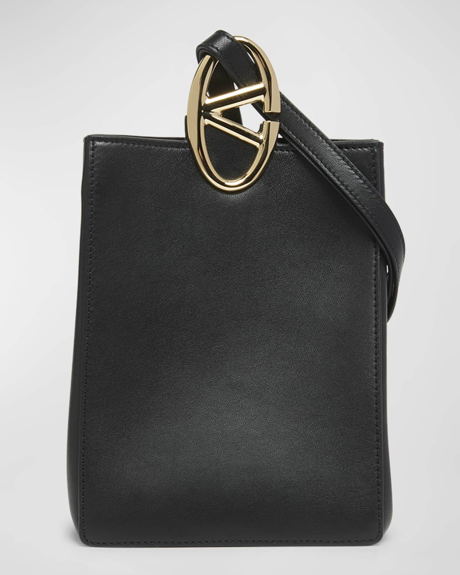 Valentino Garavani The Bold Napa Leather Crossbody Bag Neiman Marcus