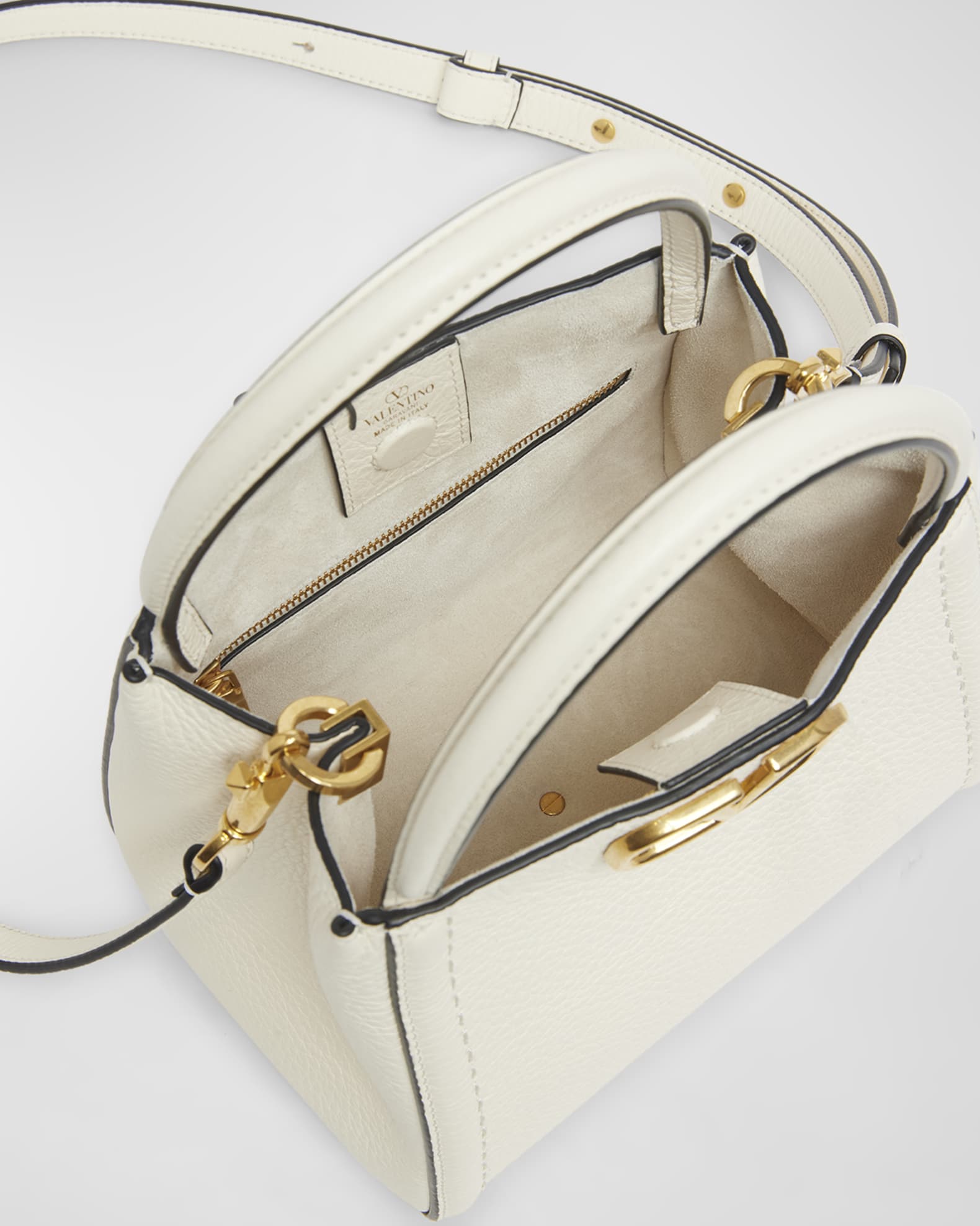 Valentino Garavani Alltime VLOGO Small Leather Top-Handle