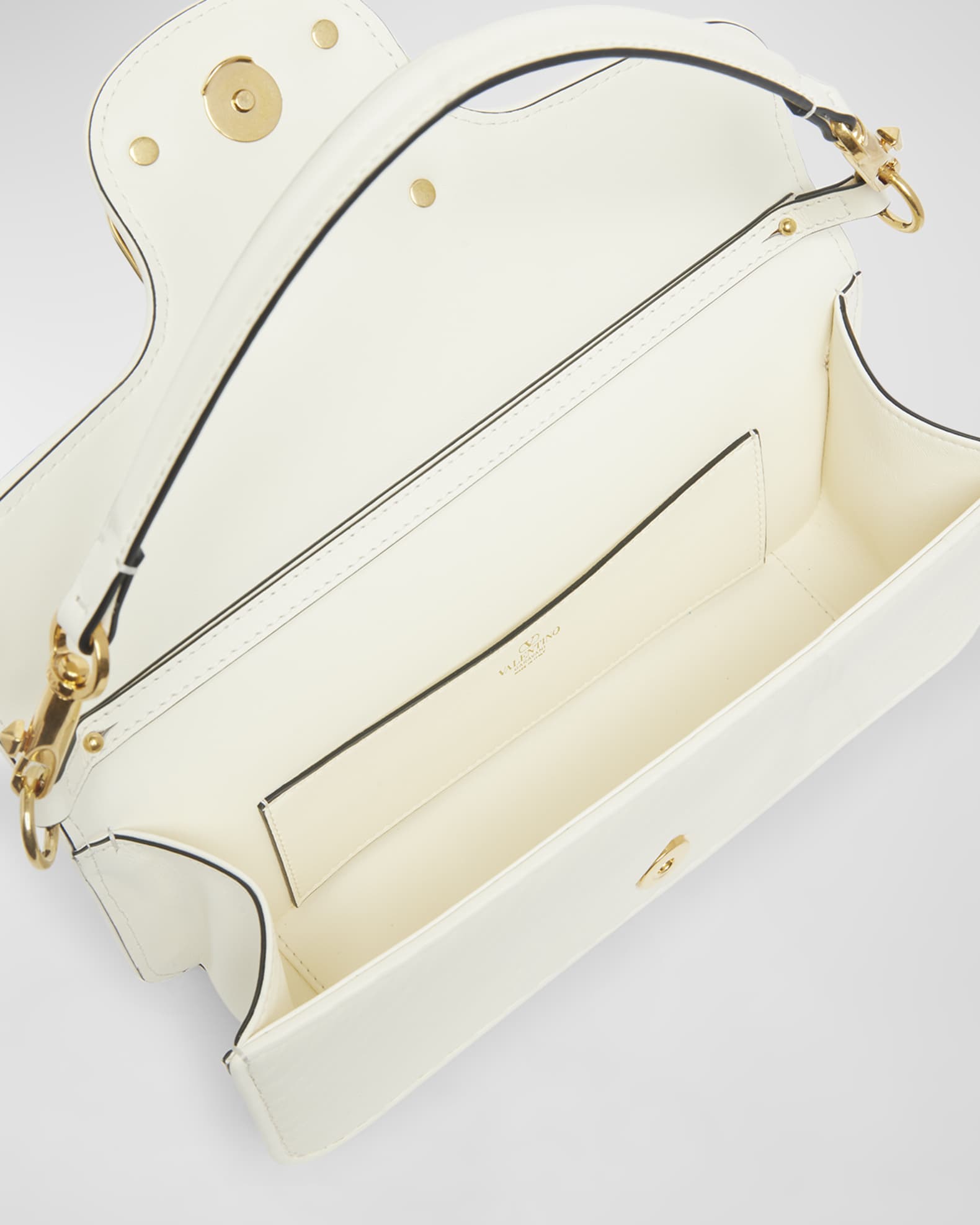 Valentino Garavani VLOGO Plisse Leather Chain Shoulder Bag