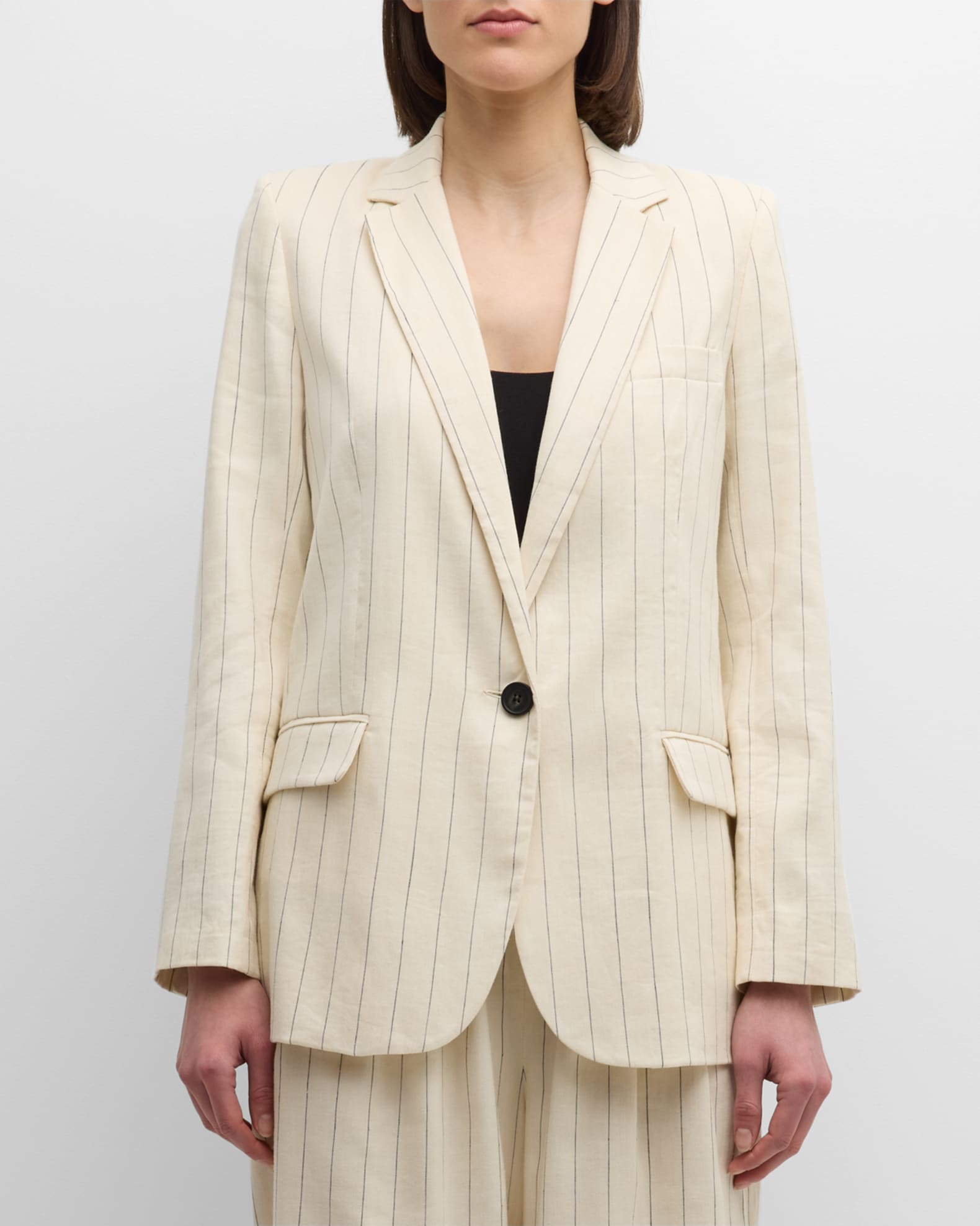 Tonello striped single-breasted blazer - Grey