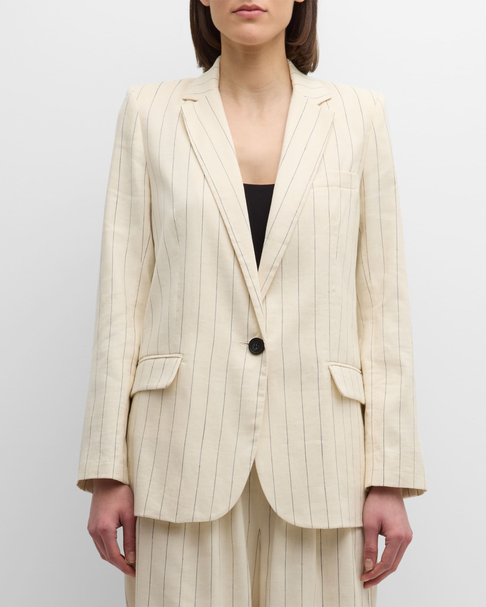 Tonello striped single-breasted blazer - Grey