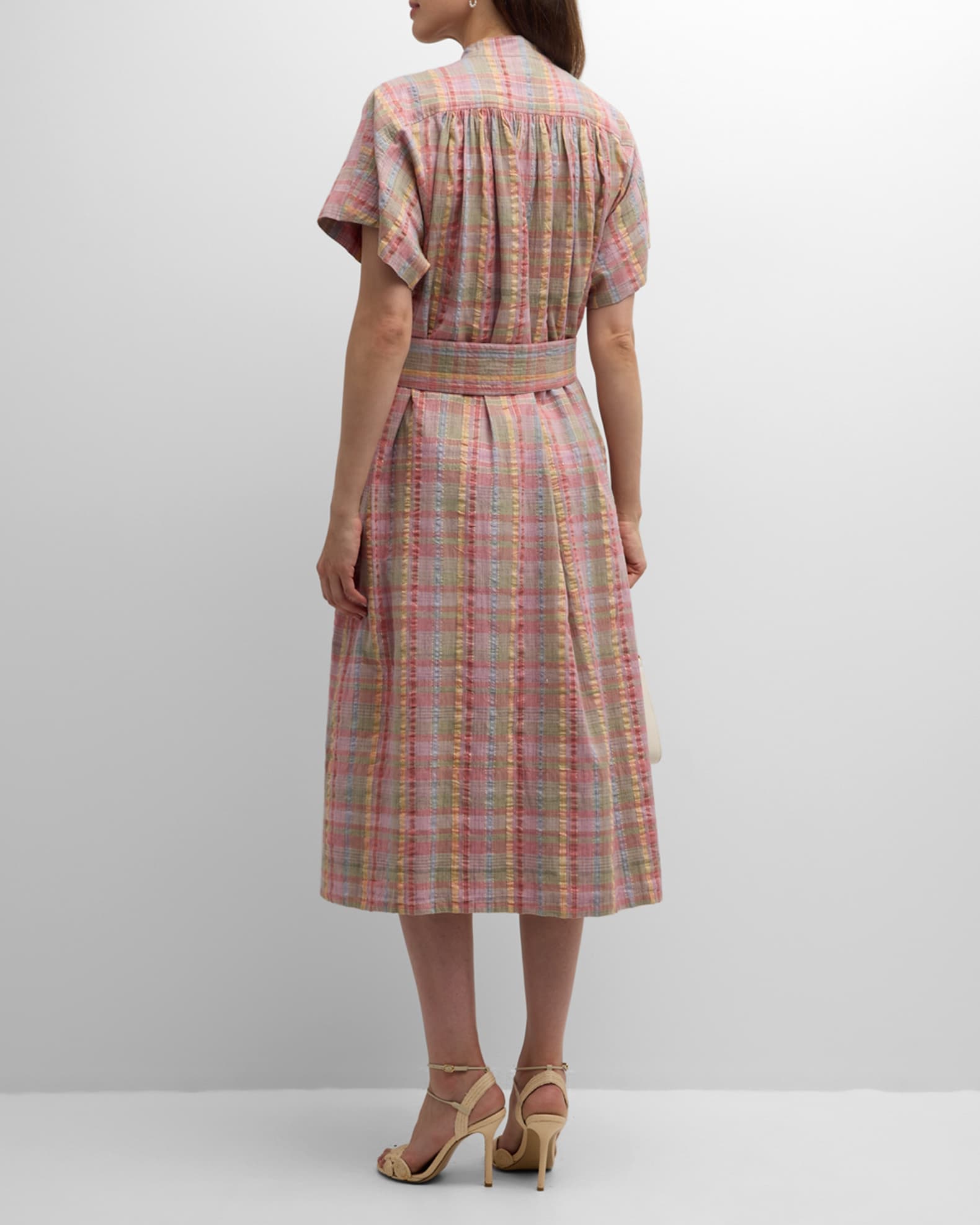 Romina | Plaid Print Midi Dress
