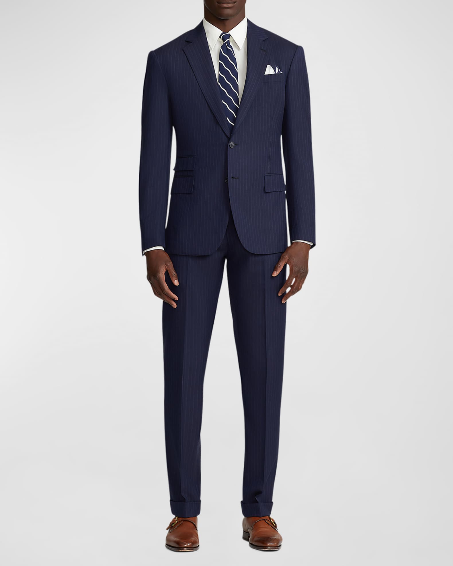 Ralph lauren blue pinstripe suit shop