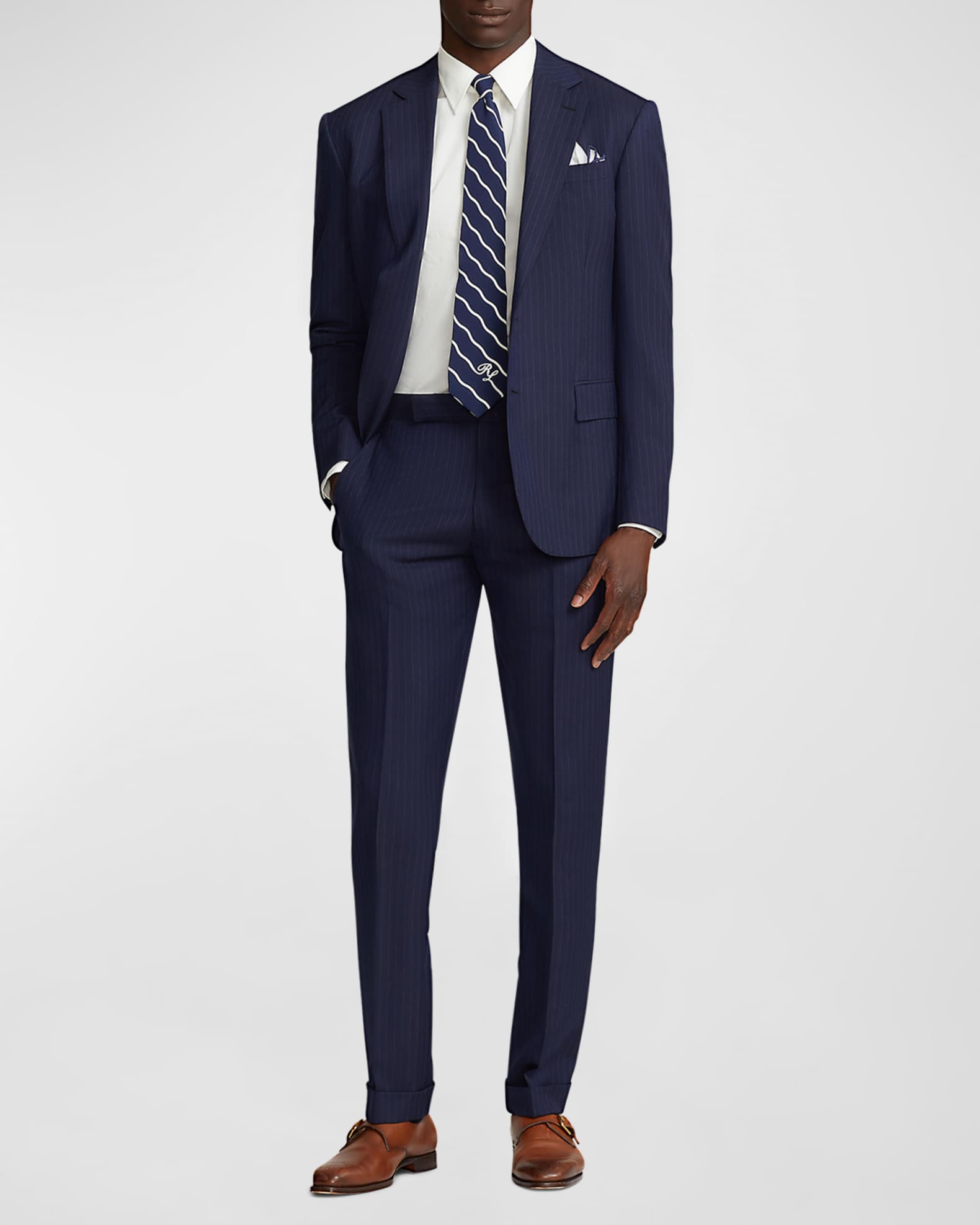 Men s Kent Hand Tailored Pinstripe Suit