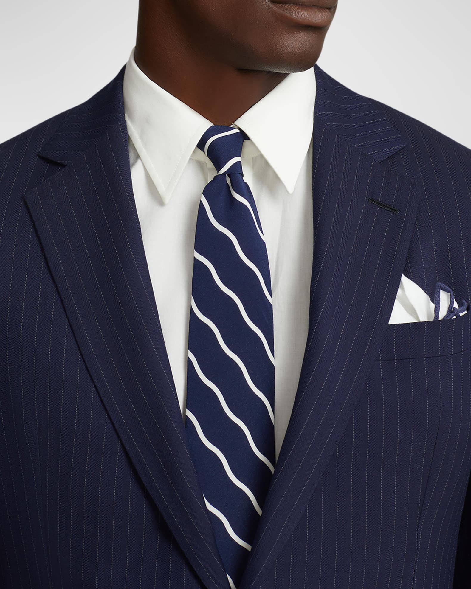 Kent Hand-Tailored Pinstripe Suit