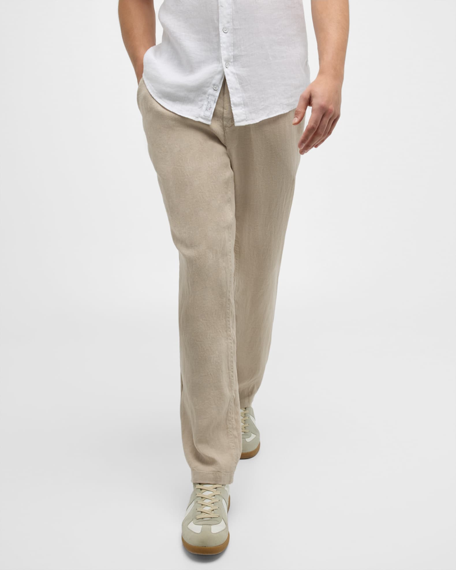 Men's Amalfi Linen Slim Fit Pants Neiman Marcus