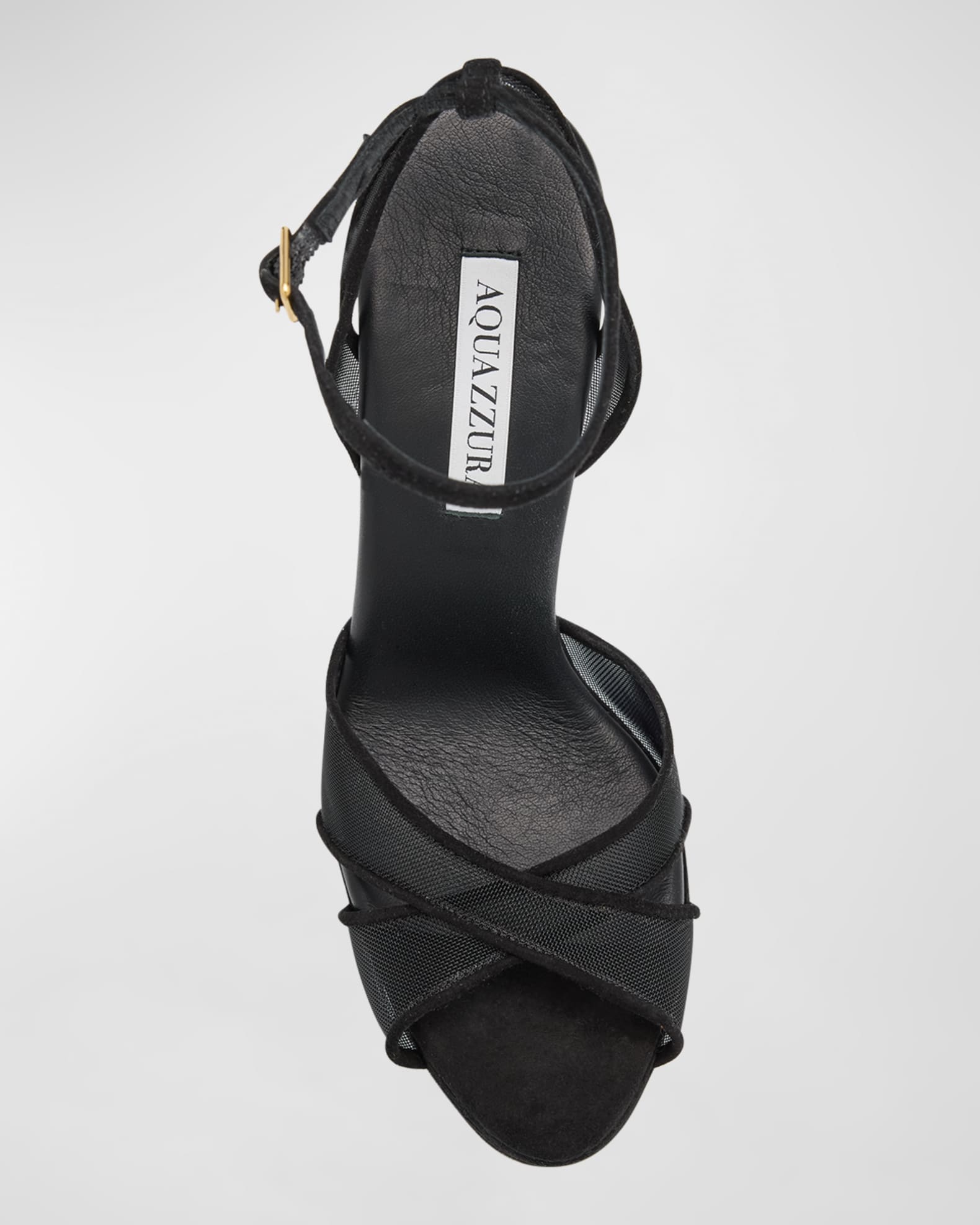 Aquazzura Divine Mesh Crisscross Platform Sandals | Neiman