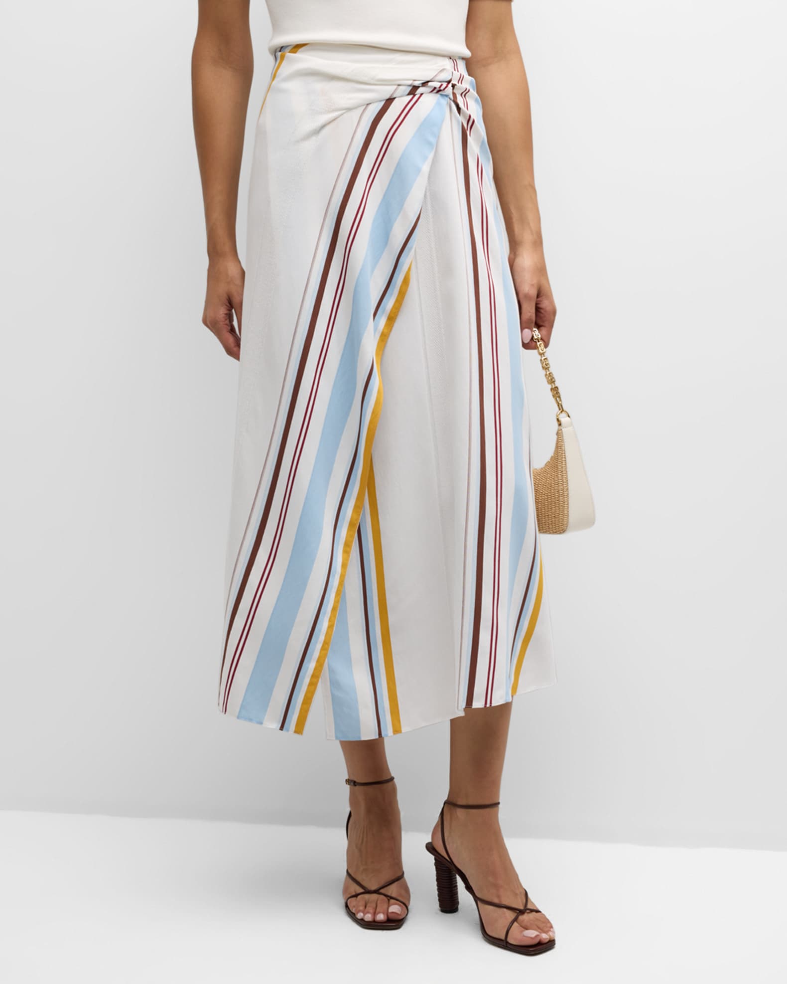 Clara Stripe Wrap Skirt 1