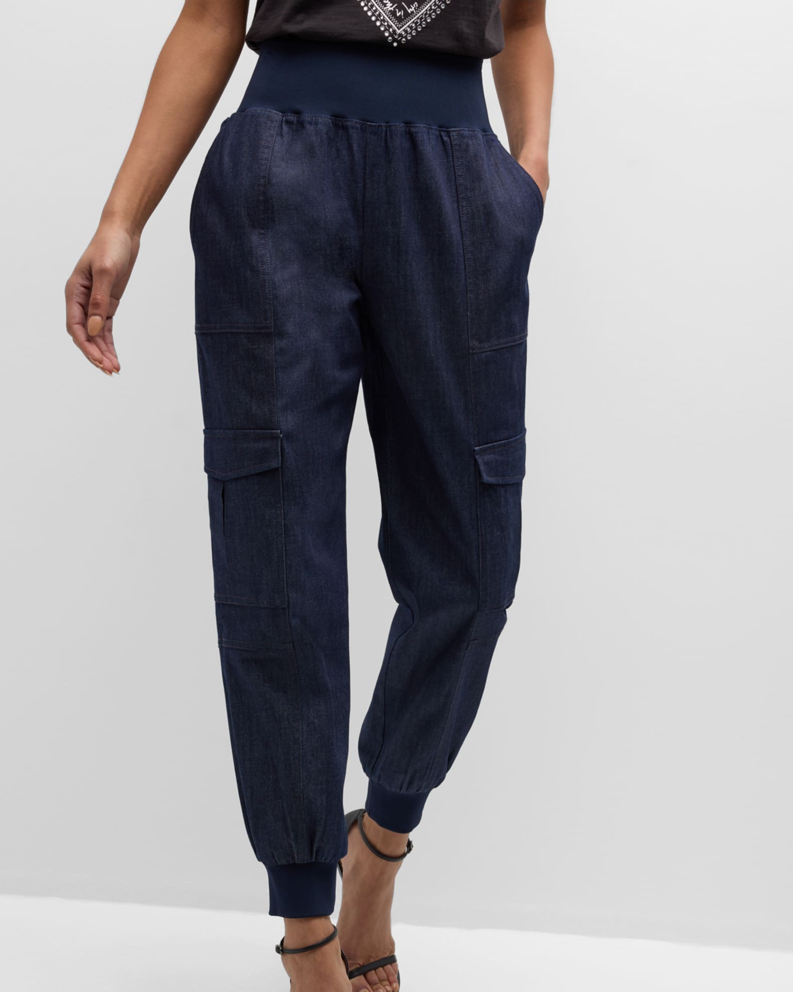 Cinq a Sept Giles Denim Jogger Pants | Neiman Marcus display picture 1