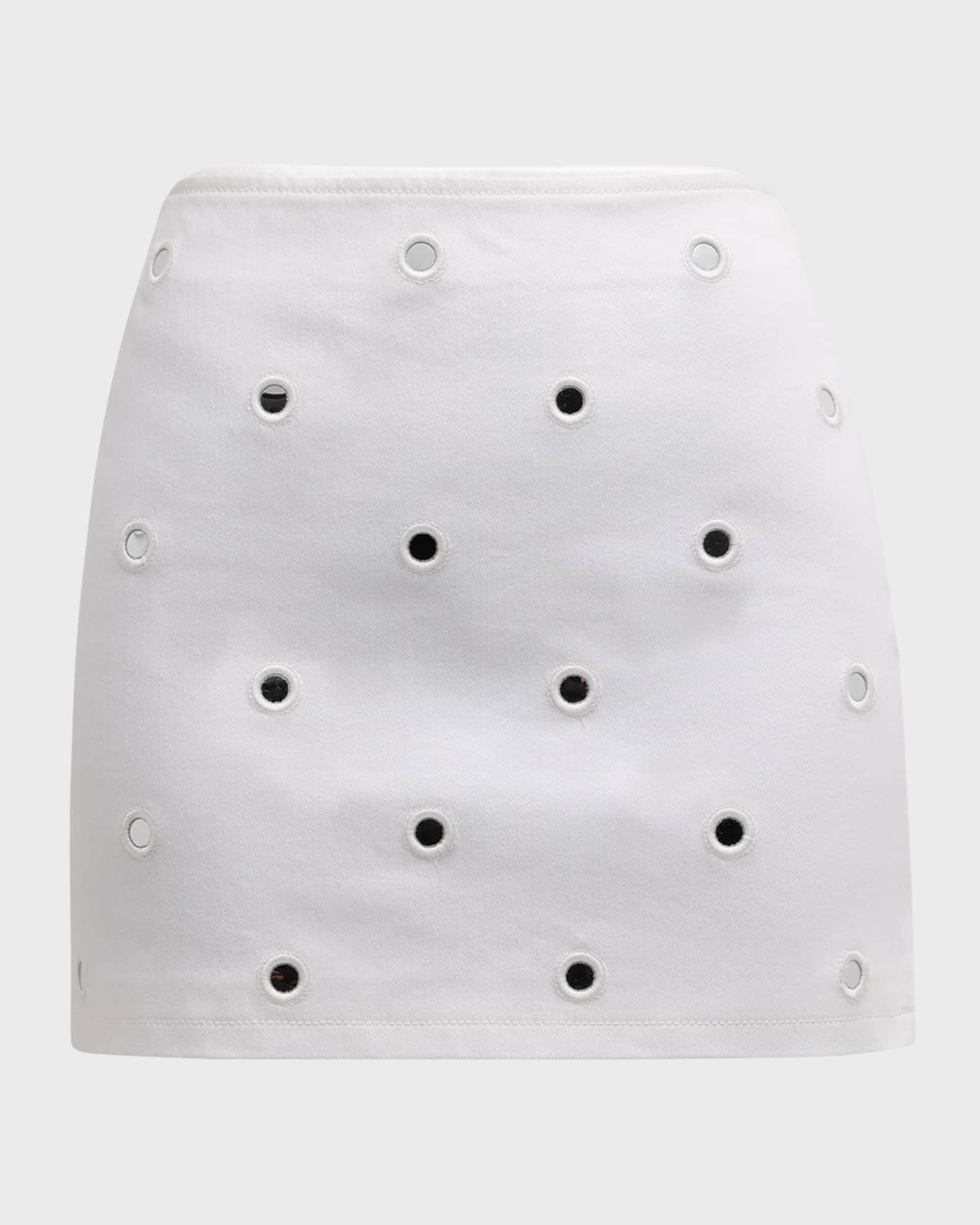 Cinq a Sept Doris Mirror Denim Mini Skirt