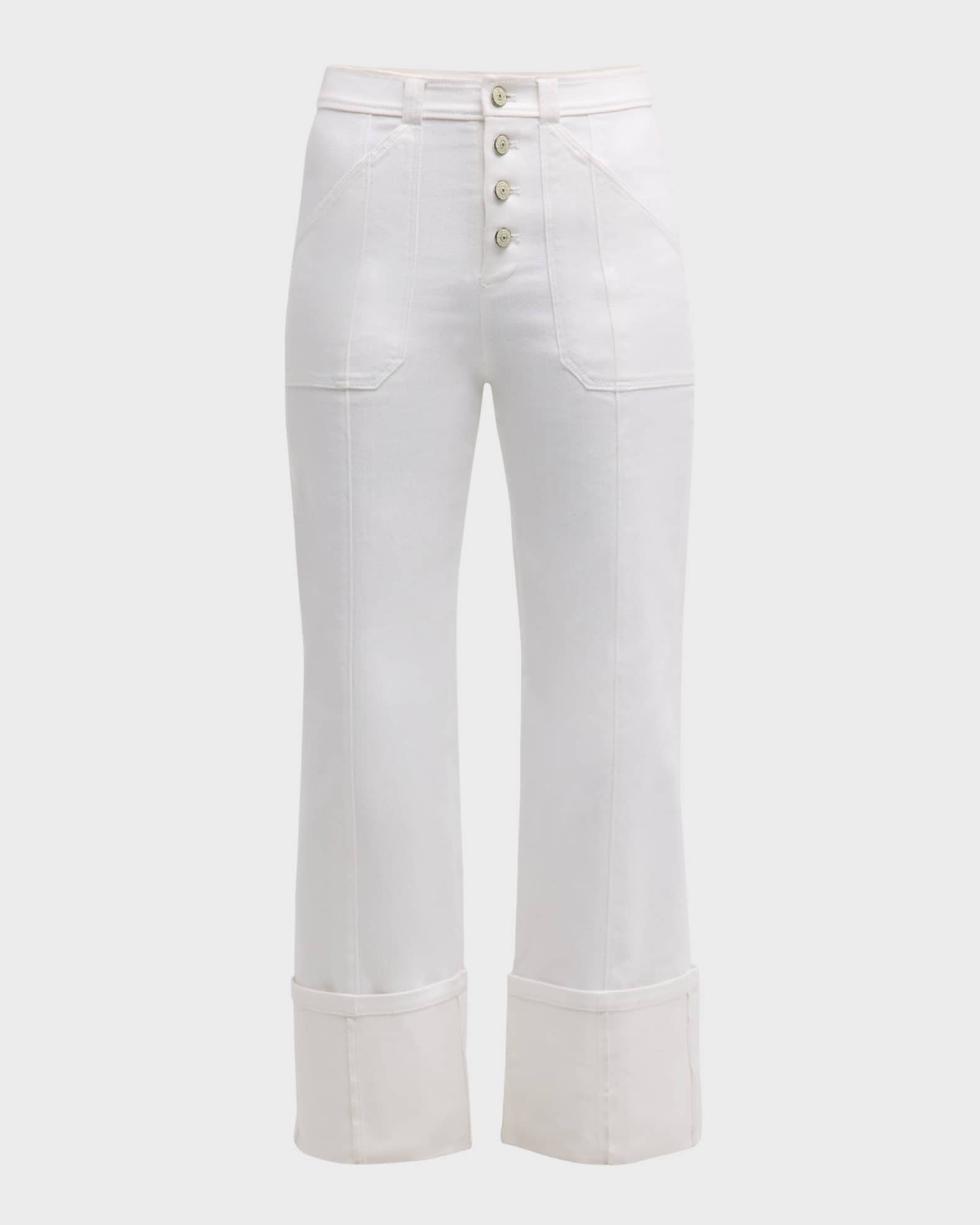 Cuffed Benji Cropped Flare Pants 0