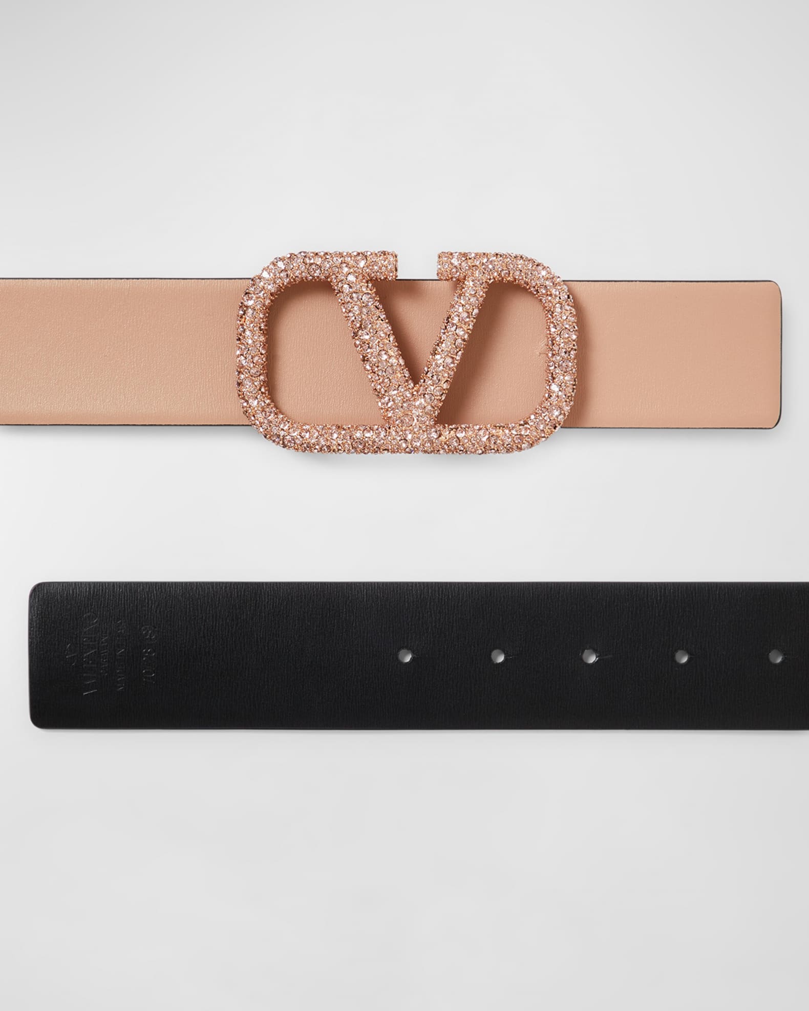 アクセサリーその他 VALENTINO GARAVANI VLOGO SIGNATURE BELT Reversible Vlogo Signature Belt In Glossy Calfskin 40 Mm for