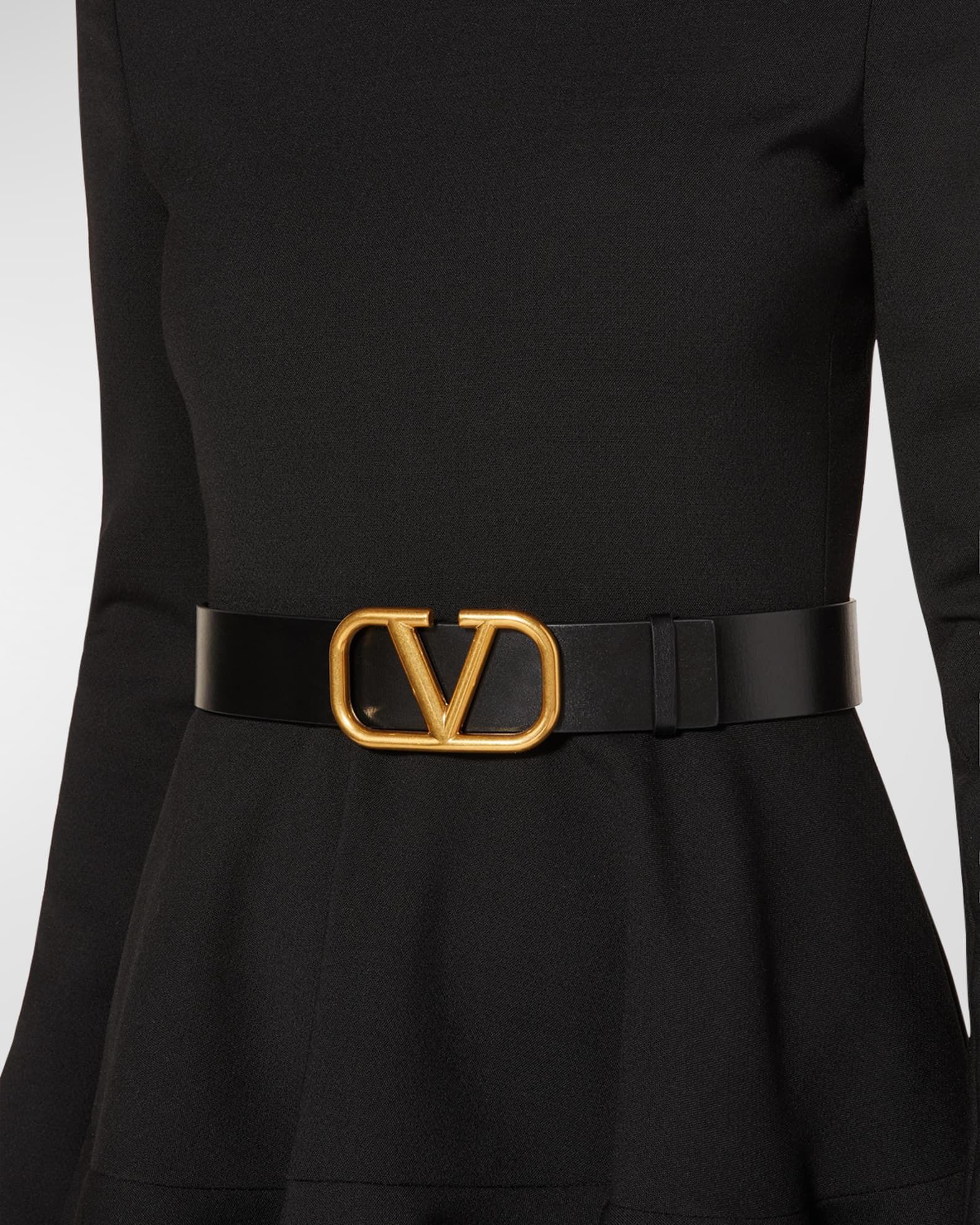 VLogo Signature Reversible Leather Belt, 40mm 1
