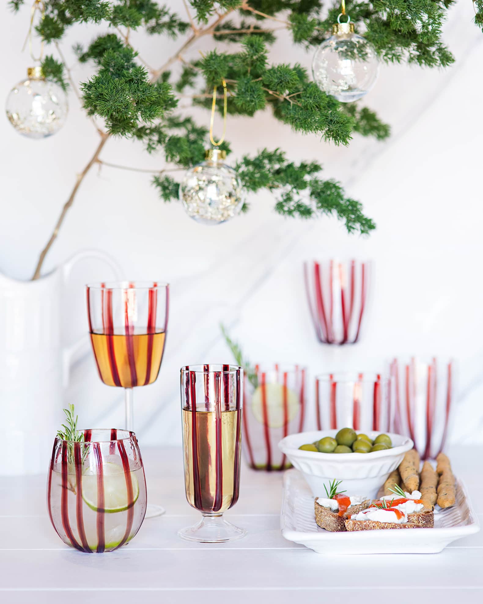 Nuovo Stripe Stemless Wine Glass 1