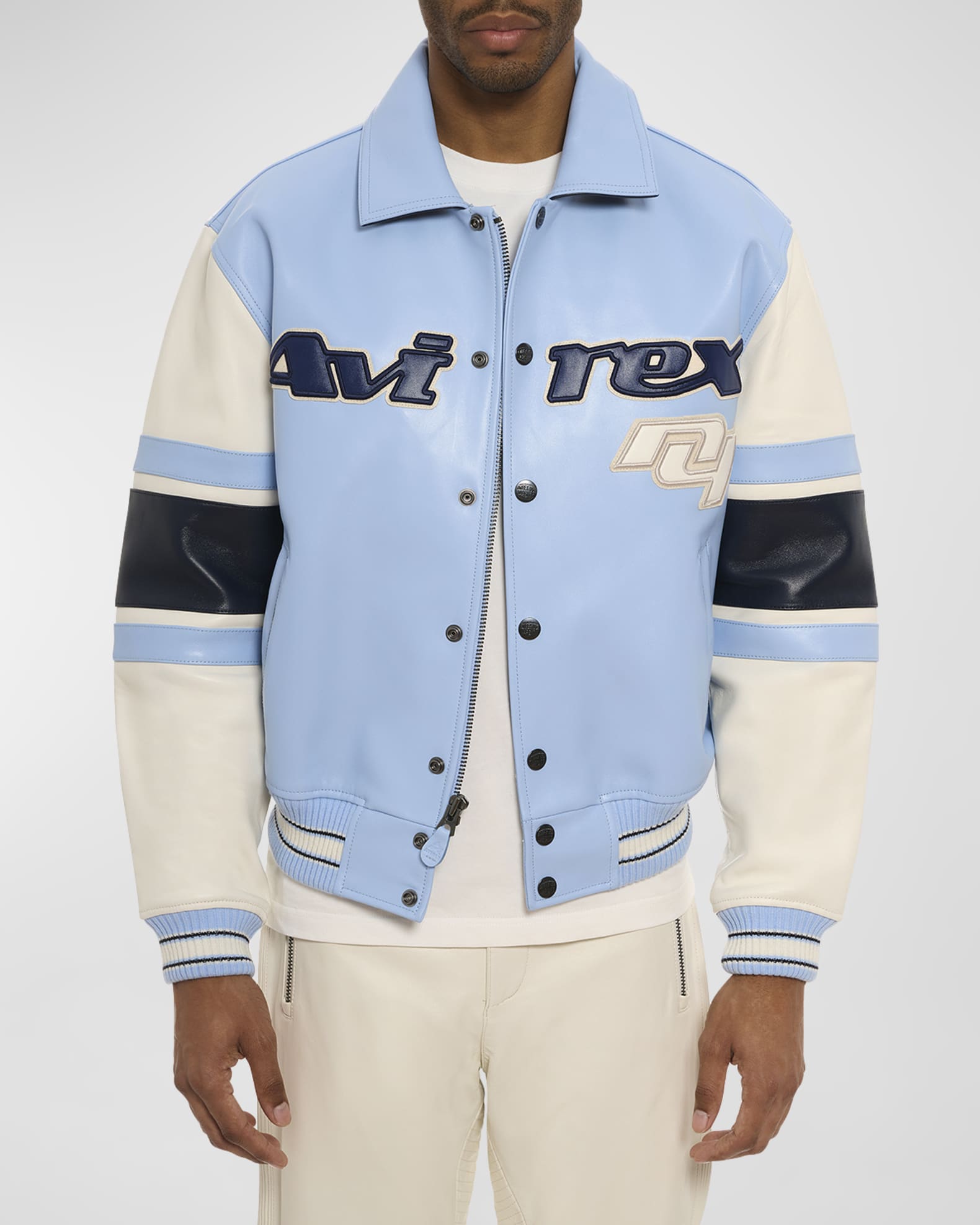 Men's New Avirex Yellow Bomber Leather Jacket