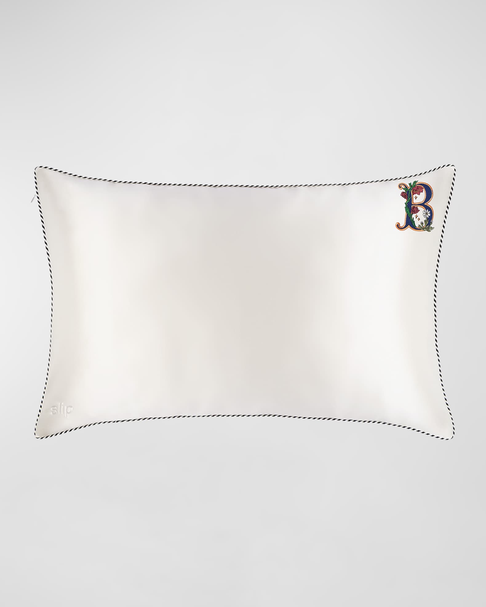Pure Silk Embroidered Queen Pillowcase 1