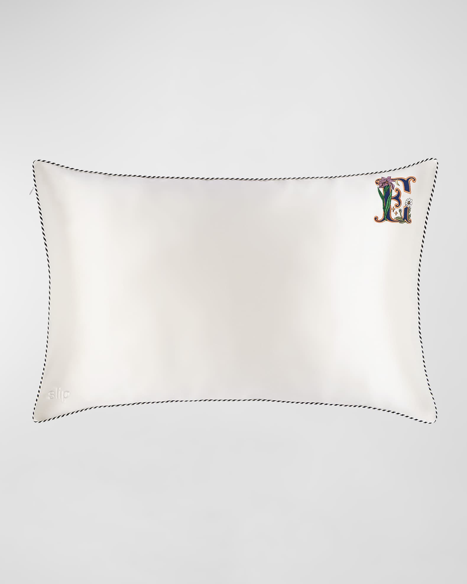 Pure Silk Embroidered Queen Pillowcase 1