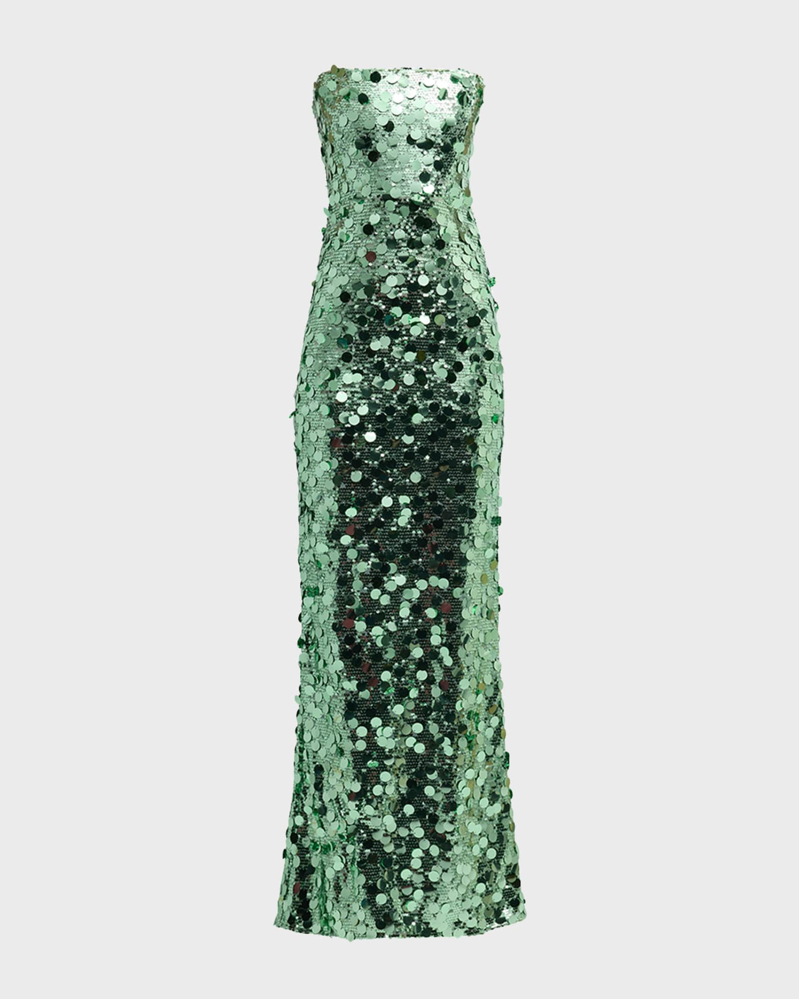 Bronx and Banco Farah Strapless Sequin Column Gown
