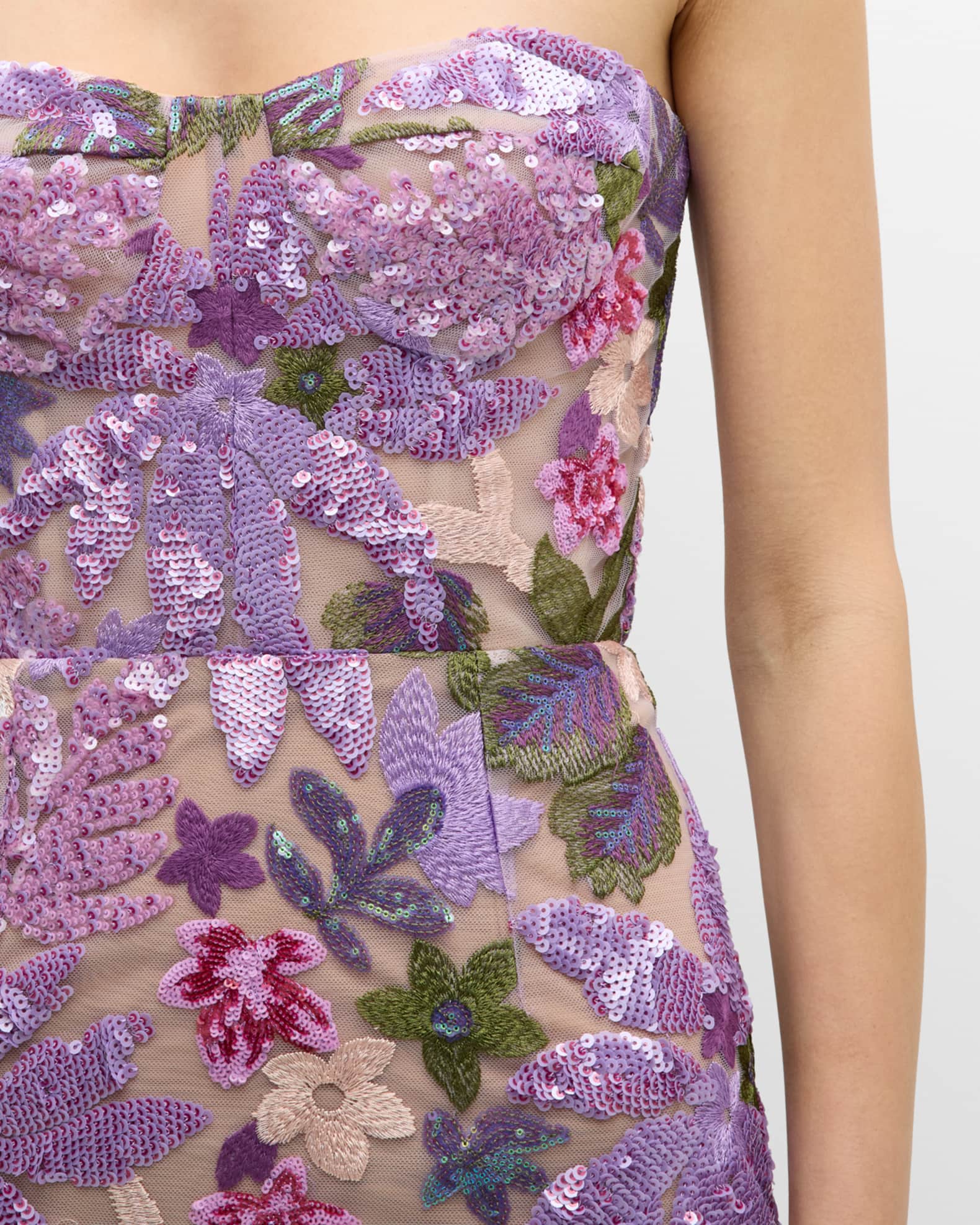 DAISY DAHLIA EMBROIDERED STRAPLESS MAXI DRESS main image 1