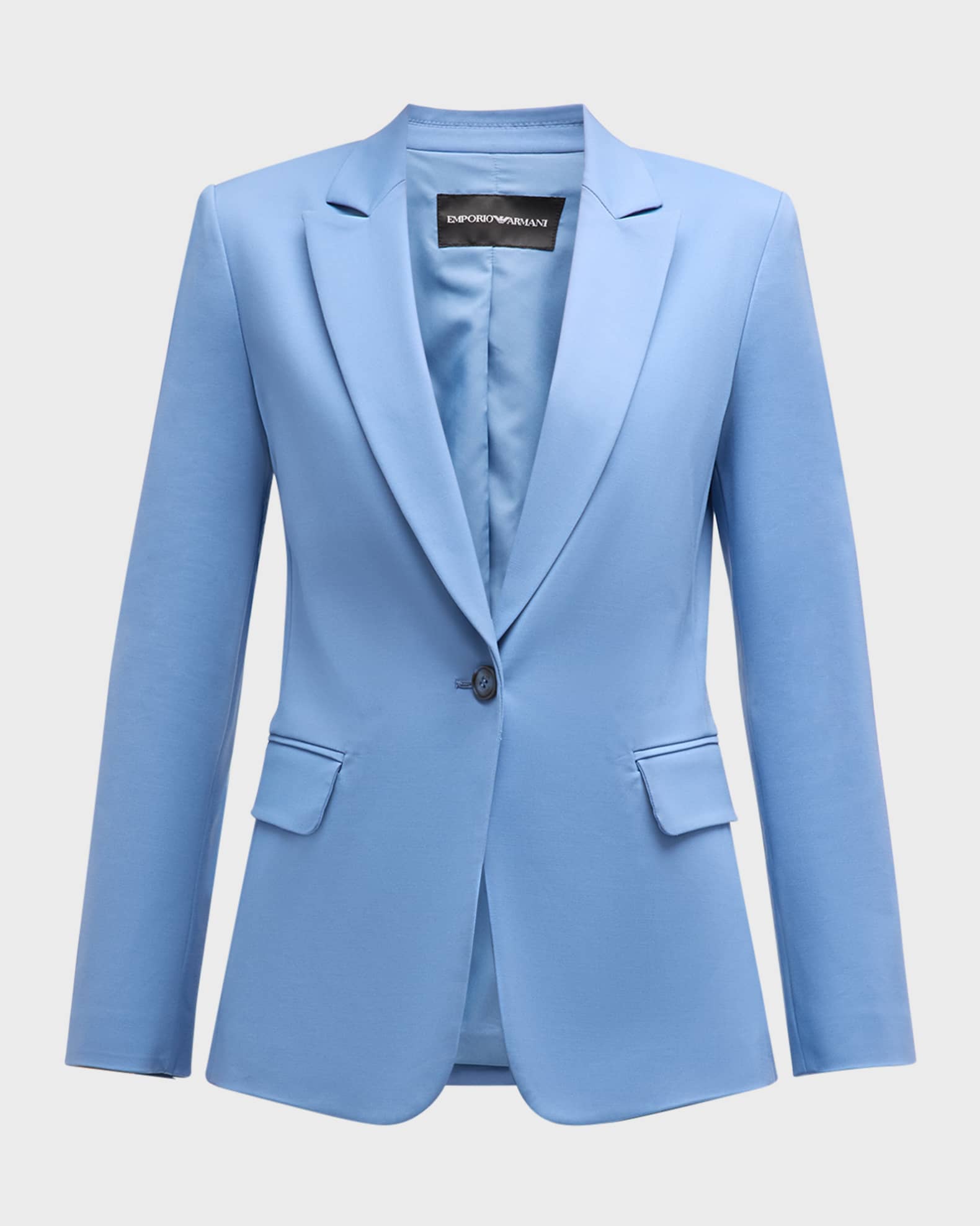 Single-Button Couture Cotton Blazer 0