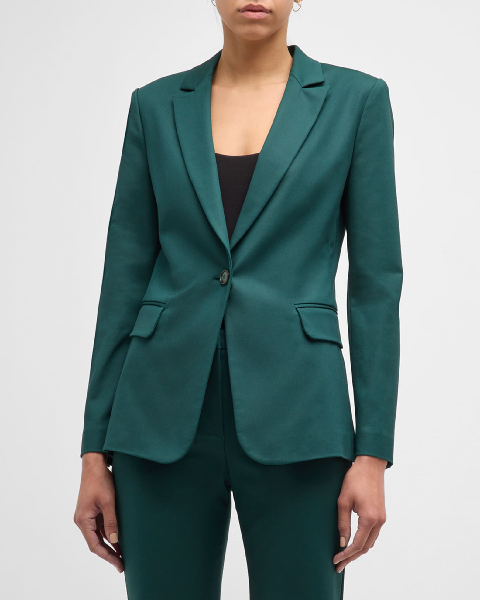 Emporio Armani Single-Button Couture Cotton Blazer | Neiman
