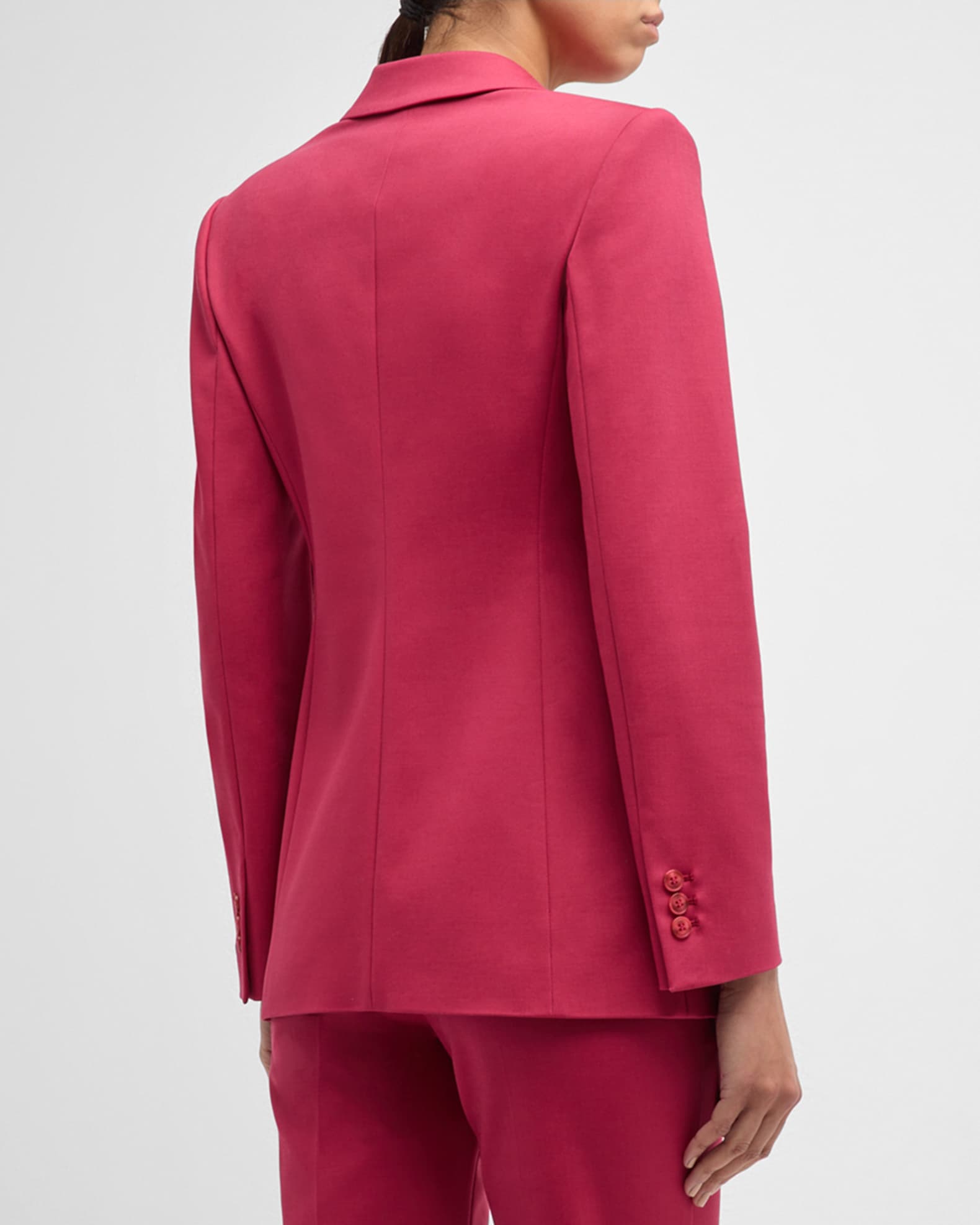 Emporio Armani Women s Double Breasted Blazer Pink Size 46 IT 10 US Raspberry
