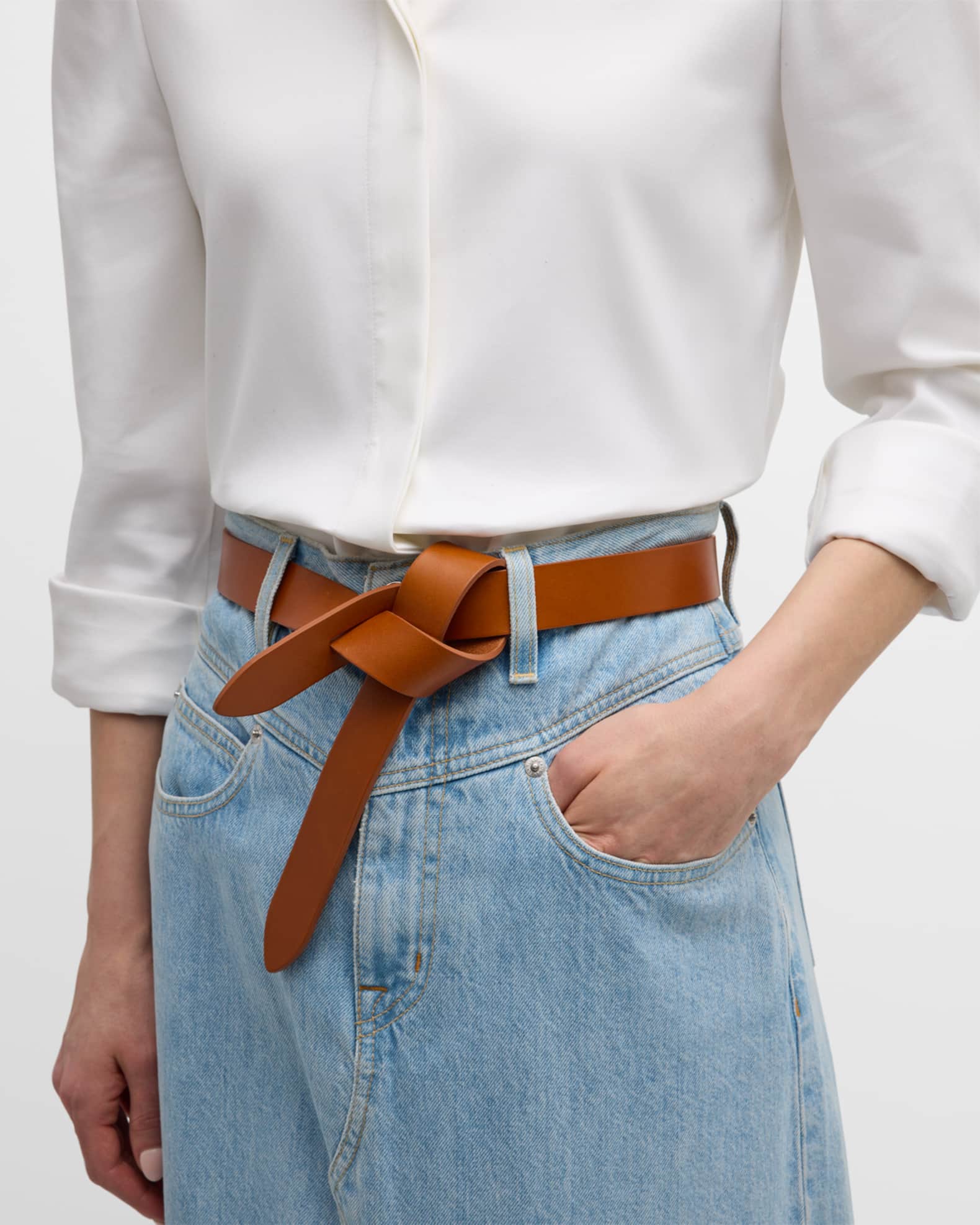 Lecce Leather Pull-Through Belt  1