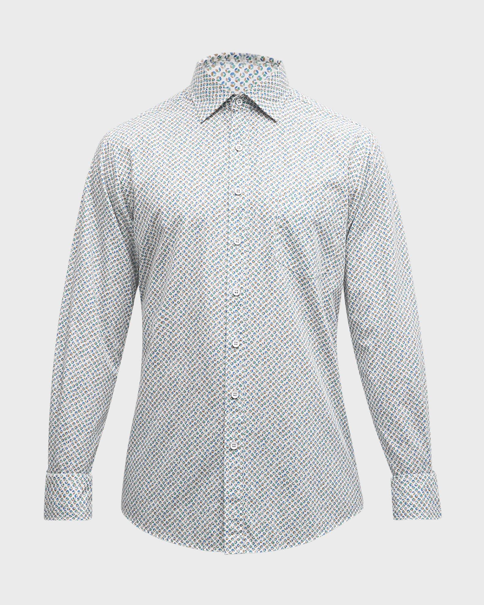 Men's Underwood Multicolor Leaf-Print Sport Shirt 0